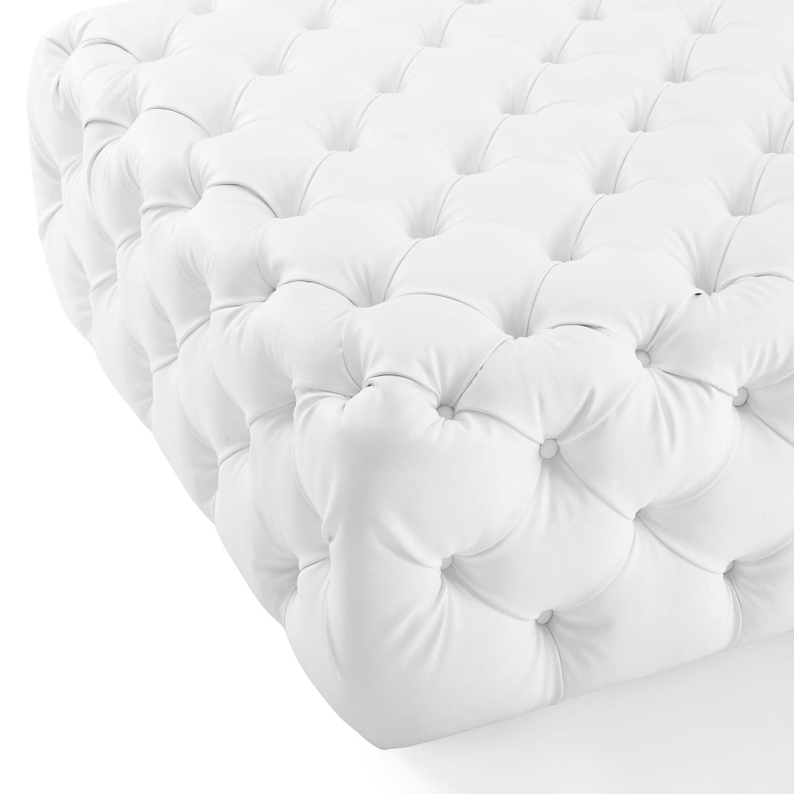Anthem Tufted Button Large Square Faux Leather Ottoman-Ottoman-Modway-Wall2Wall Furnishings