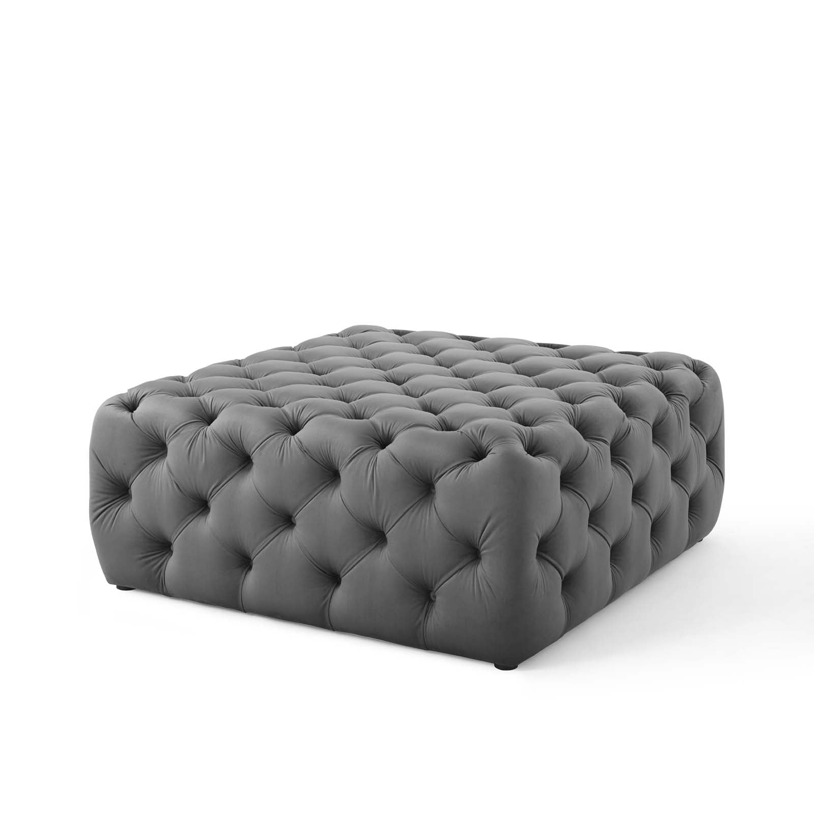 Anthem Tufted Button Large Square Performance Velvet Ottoman-Ottoman-Modway-Wall2Wall Furnishings