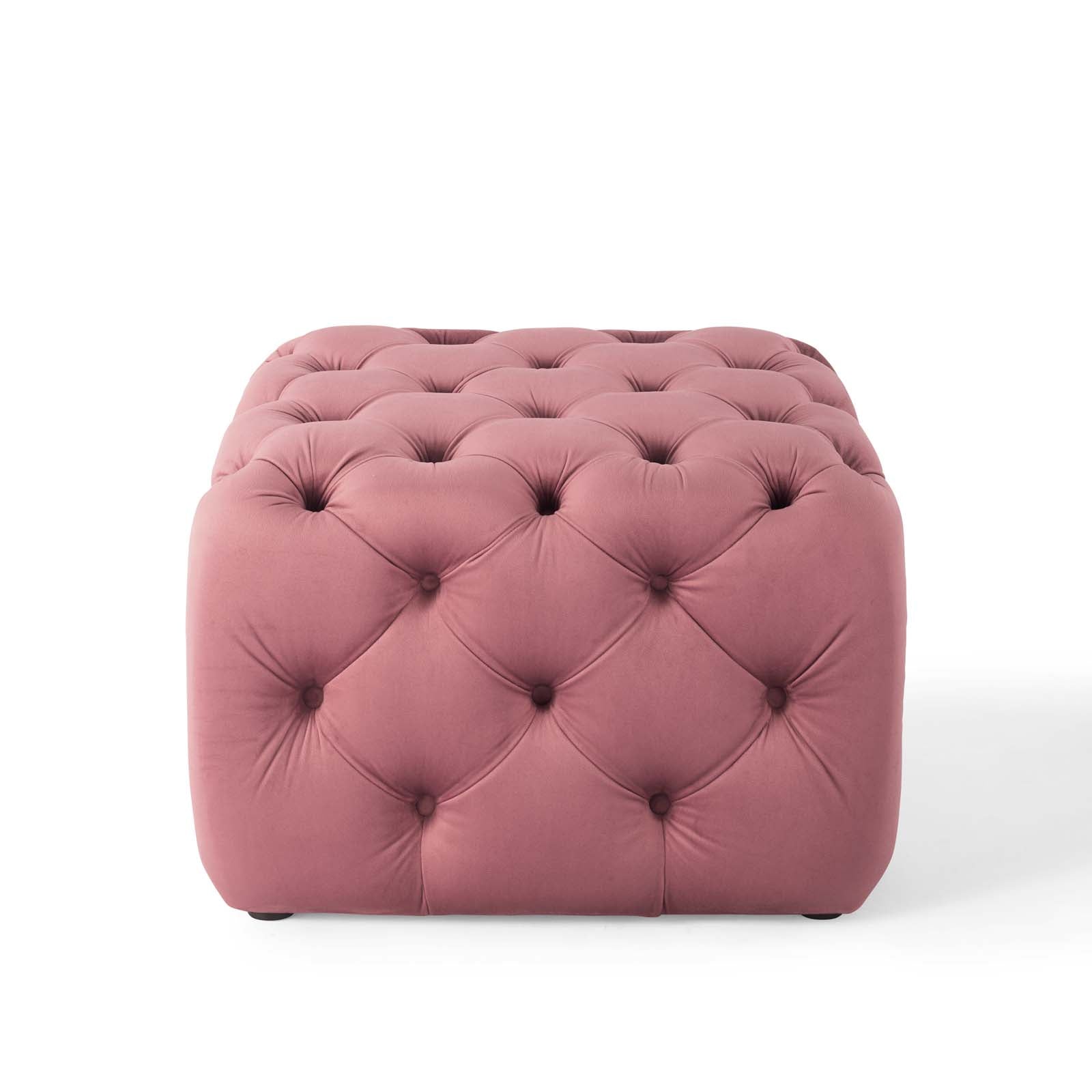 Anthem Tufted Button Square Performance Velvet Ottoman-Ottoman-Modway-Wall2Wall Furnishings