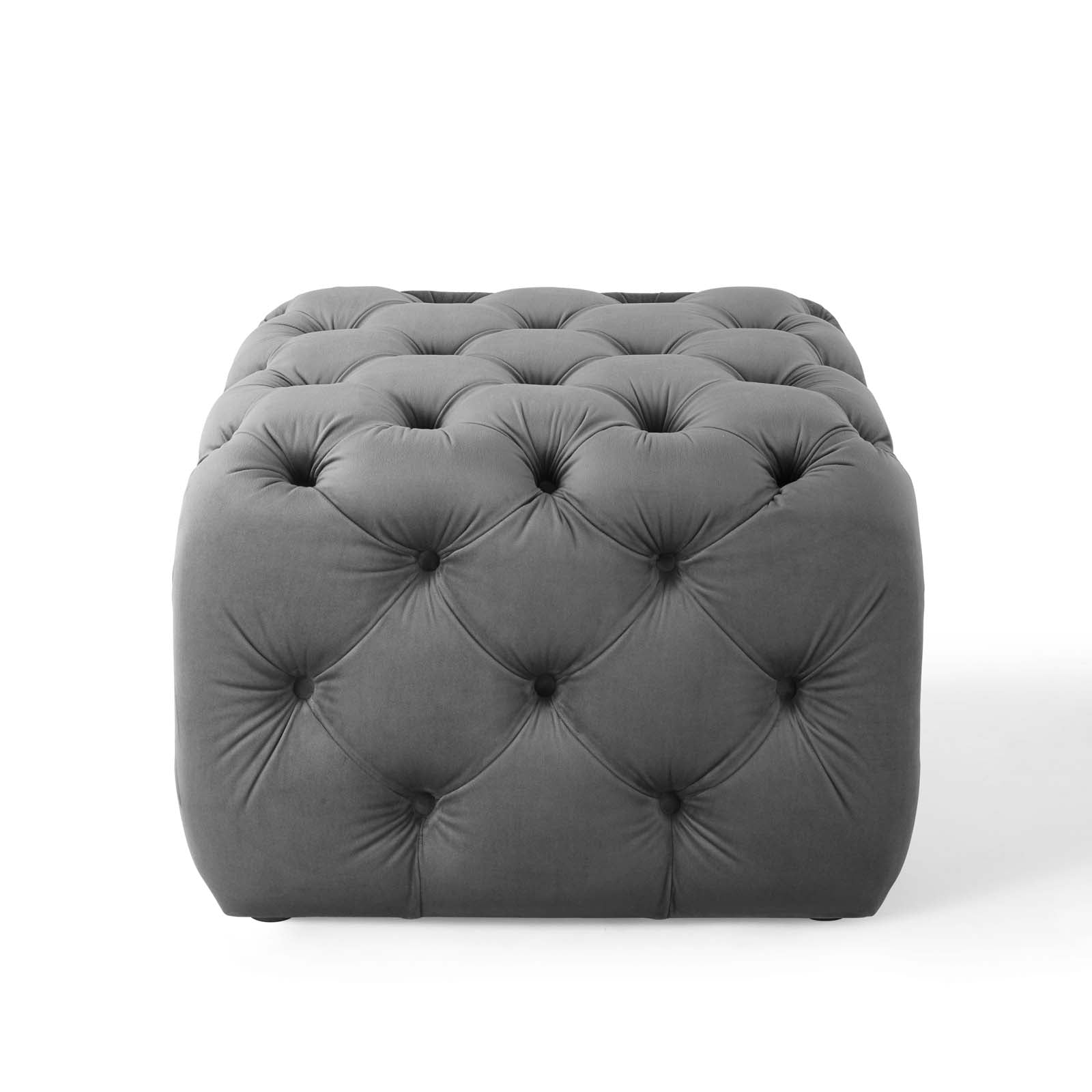 Anthem Tufted Button Square Performance Velvet Ottoman-Ottoman-Modway-Wall2Wall Furnishings