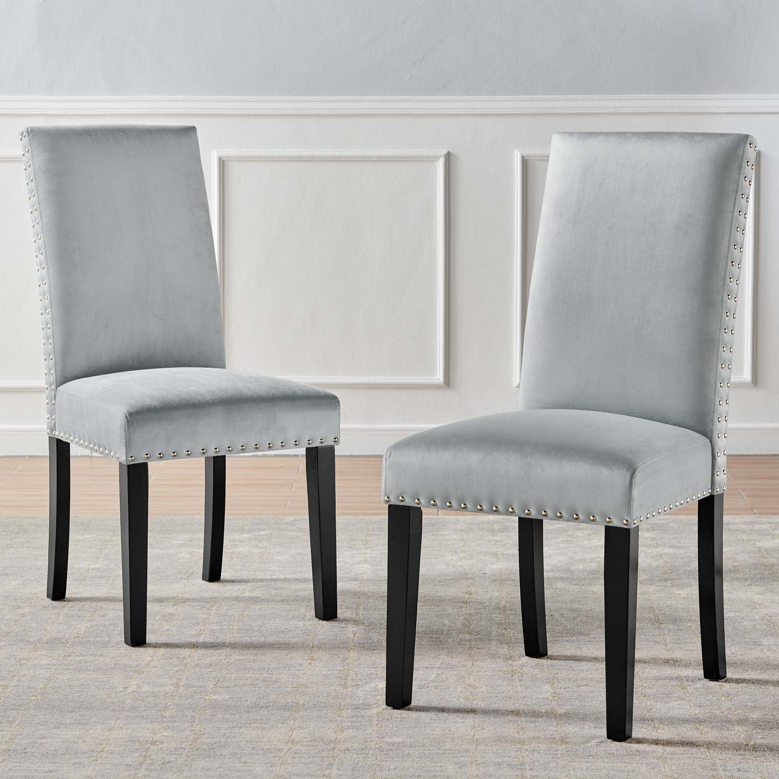 Parcel Performance Velvet Dining Side Chairs - Set of 2-Dining Chair-Modway-Wall2Wall Furnishings