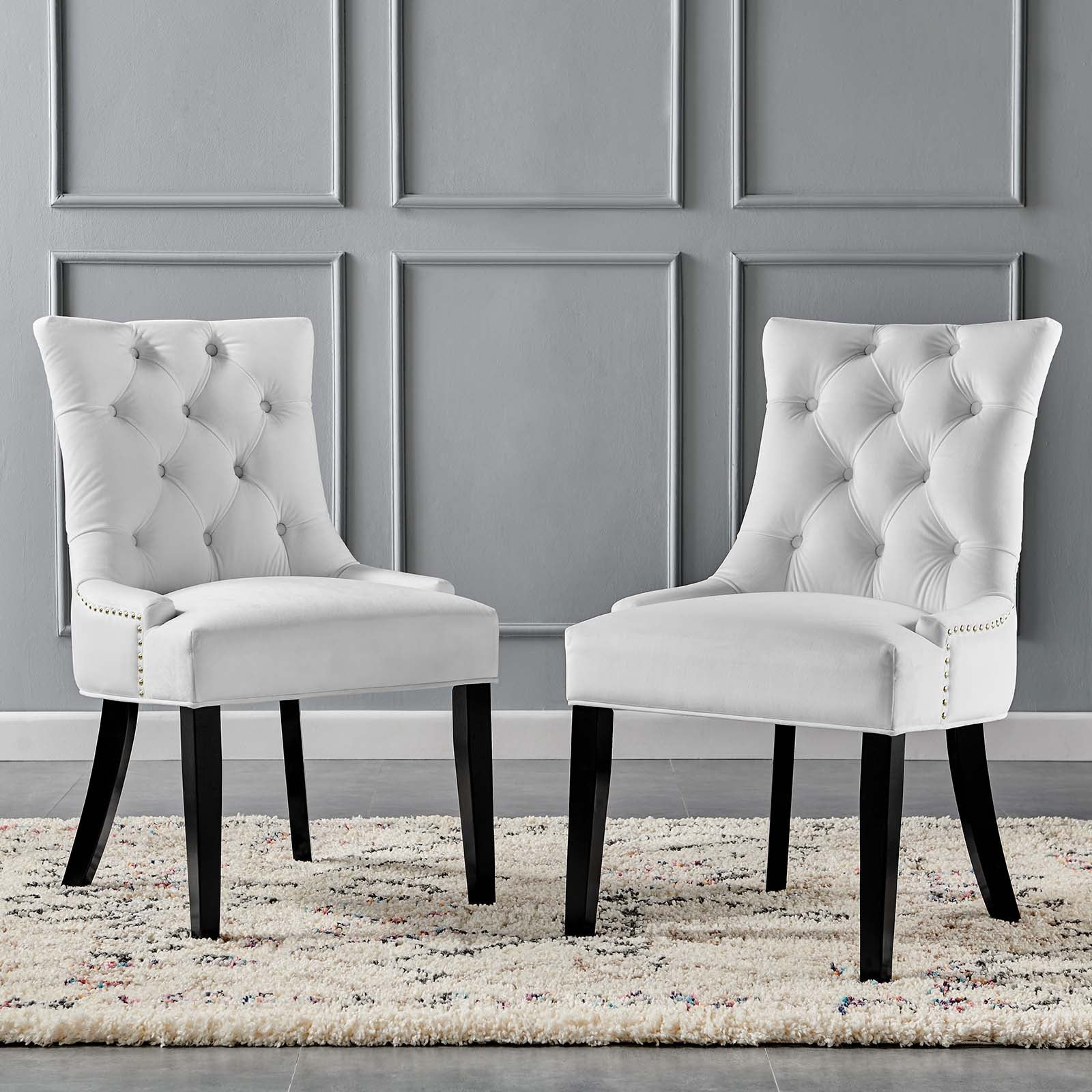 Regent Tufted Performance Velvet Dining Side Chairs - Set of 2-Dining Chair-Modway-Wall2Wall Furnishings