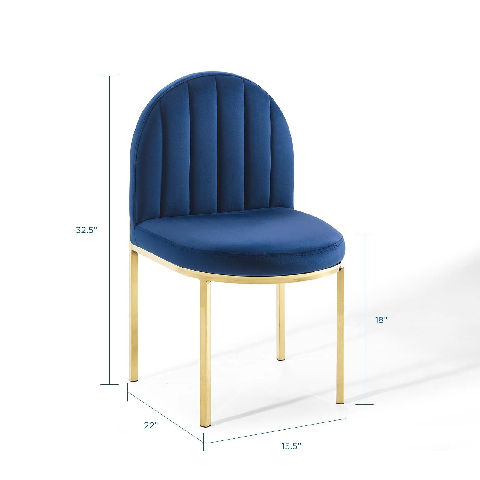 Isla Channel Tufted Performance Velvet Dining Side Chair-Dining Chair-Modway-Wall2Wall Furnishings