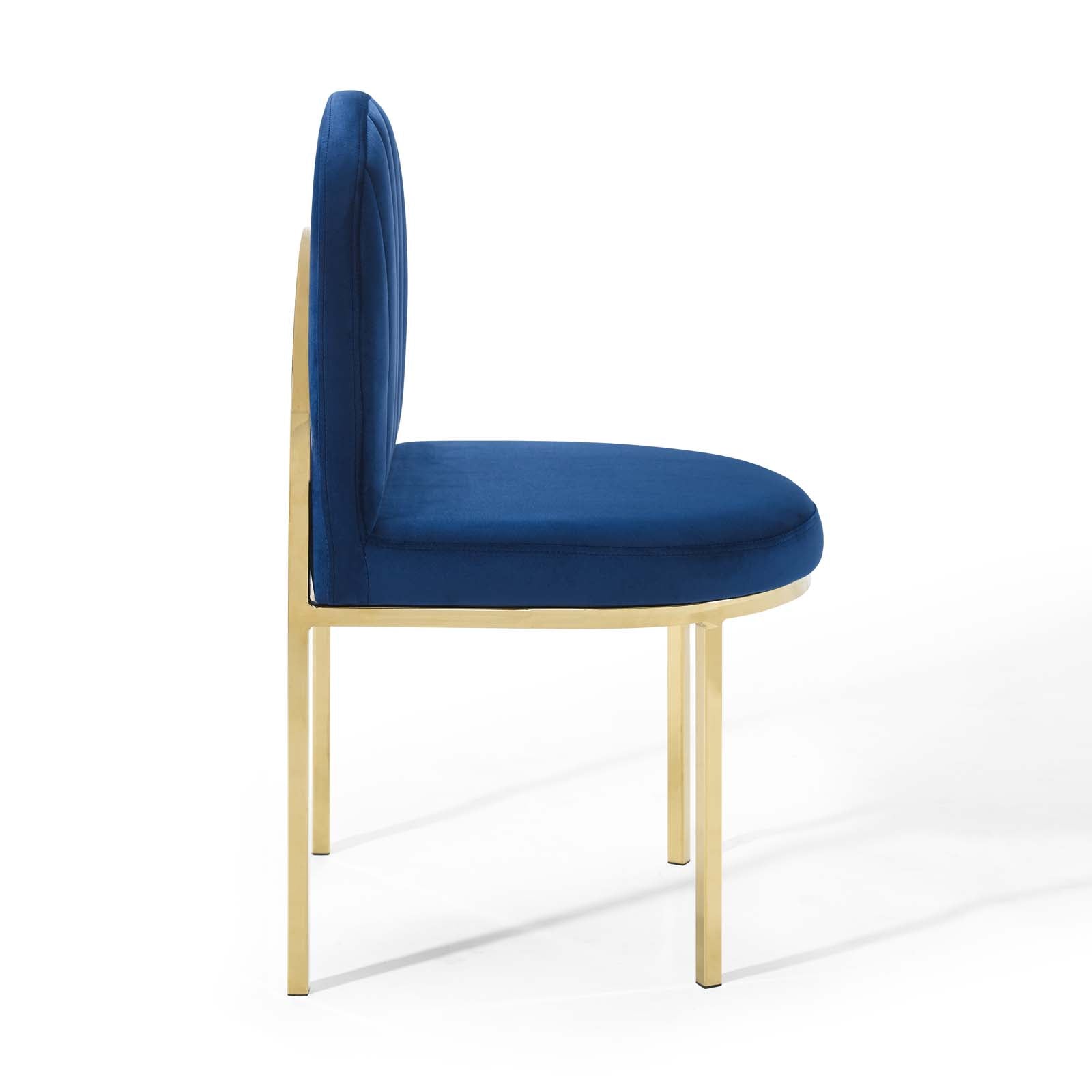 Isla Channel Tufted Performance Velvet Dining Side Chair-Dining Chair-Modway-Wall2Wall Furnishings