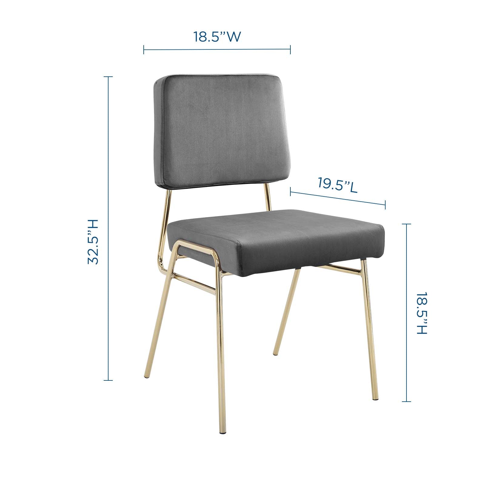 Craft Performance Velvet Dining Side Chair-Dining Chair-Modway-Wall2Wall Furnishings