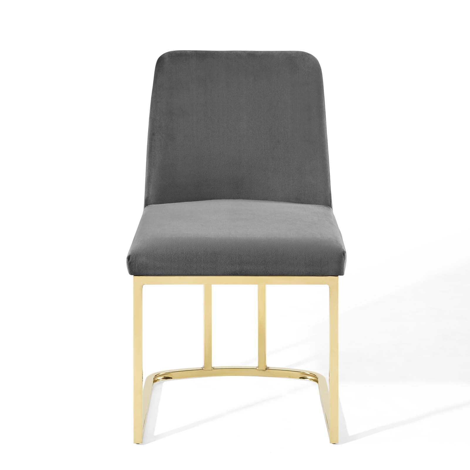 Amplify Sled Base Performance Velvet Dining Side Chair-Dining Chair-Modway-Wall2Wall Furnishings