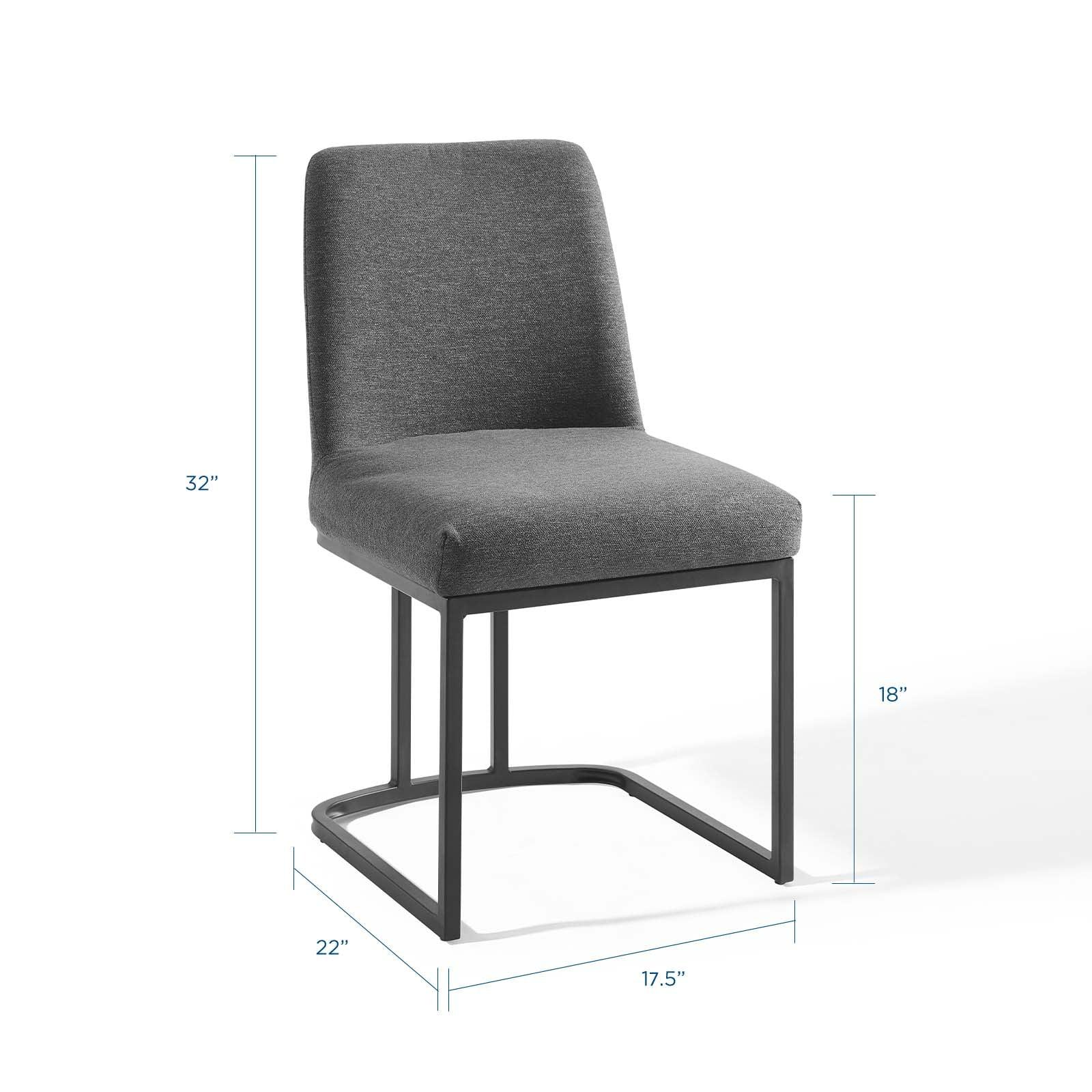 Amplify Sled Base Upholstered Fabric Dining Side Chair-Dining Chair-Modway-Wall2Wall Furnishings