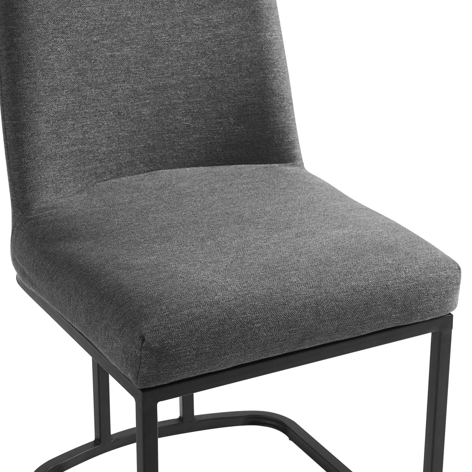 Amplify Sled Base Upholstered Fabric Dining Side Chair-Dining Chair-Modway-Wall2Wall Furnishings