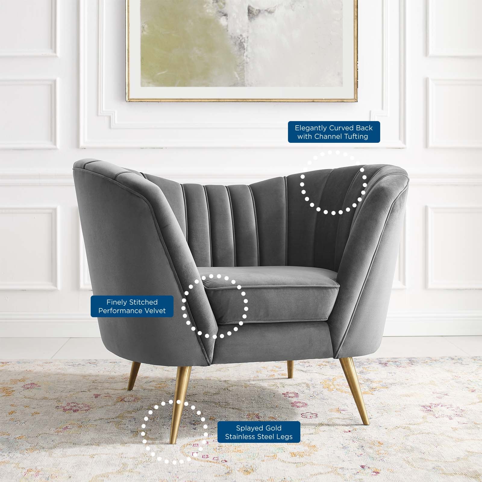 Opportunity Performance Velvet Armchair-Armchair-Modway-Wall2Wall Furnishings