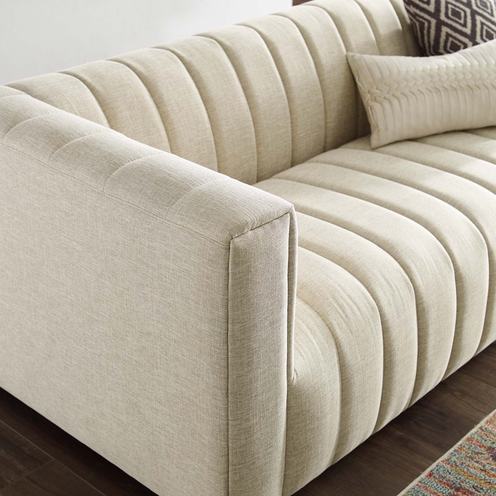 Reflection Channel Tufted Upholstered Fabric Sofa-Sofa-Modway-Wall2Wall Furnishings