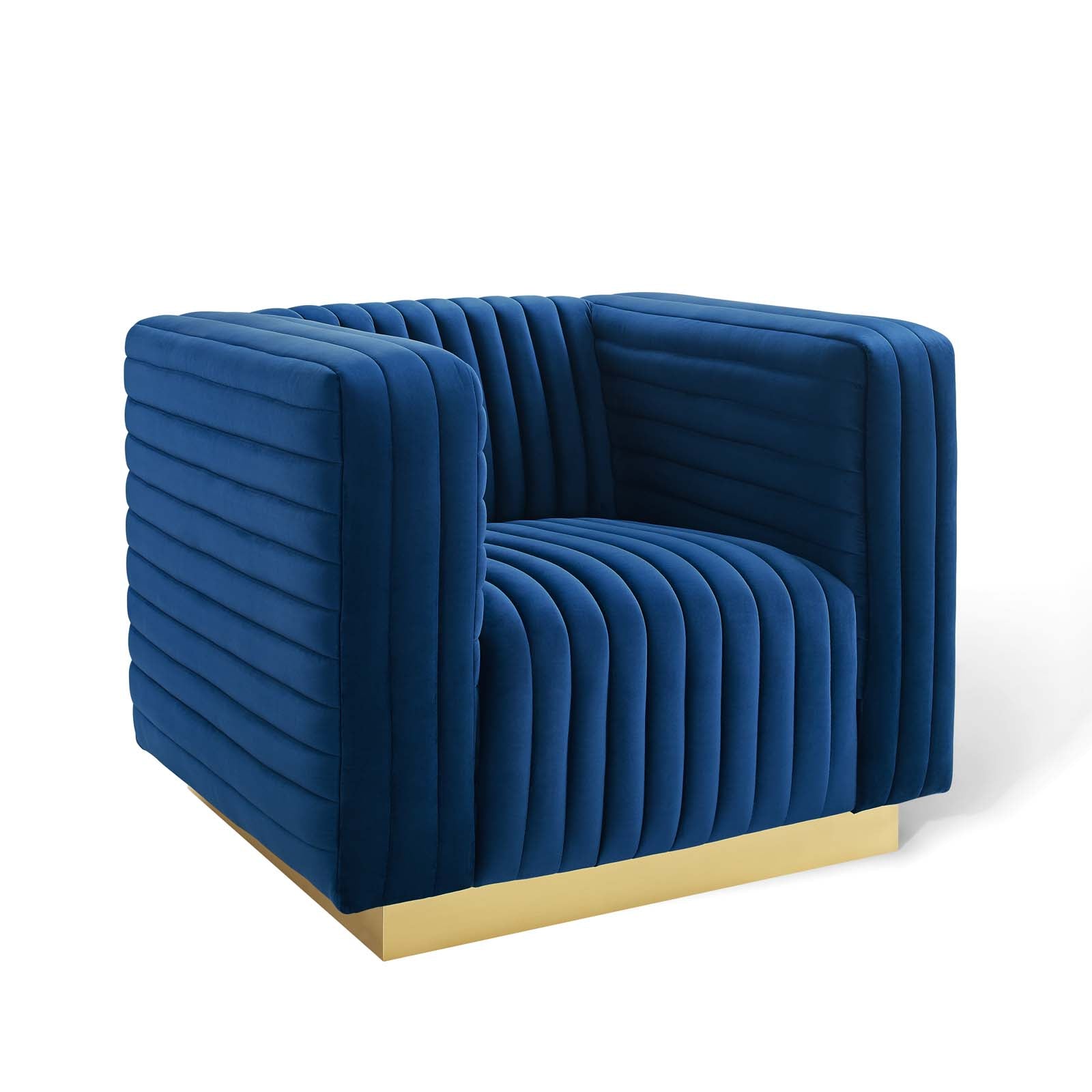 Charisma Channel Tufted Performance Velvet Accent Armchair-Armchair-Modway-Wall2Wall Furnishings