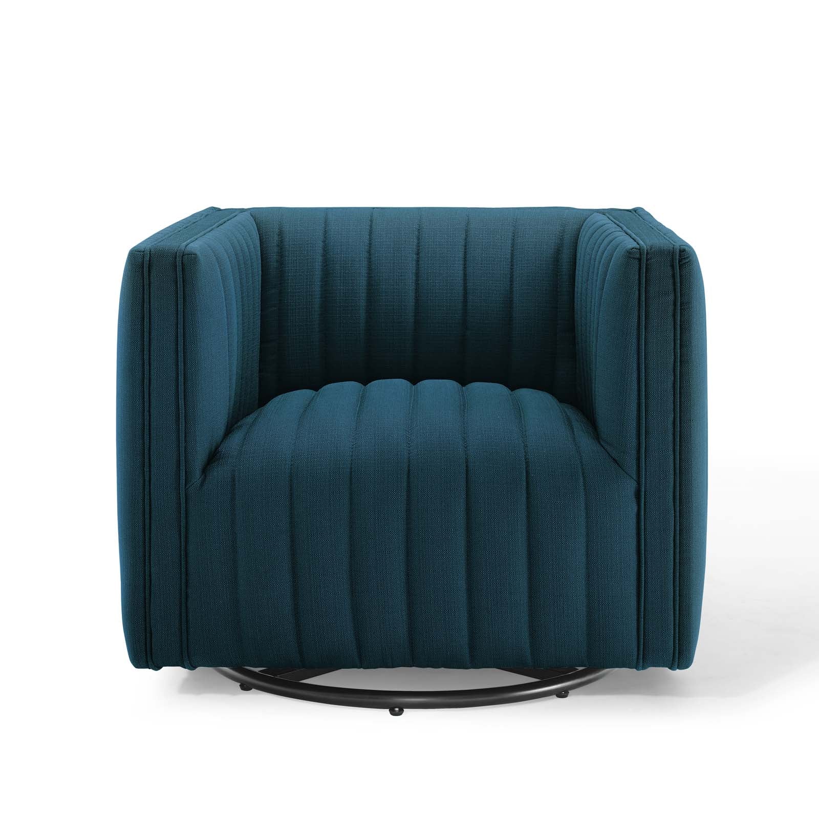 Conjure Tufted Swivel Upholstered Armchair-Armchair-Modway-Wall2Wall Furnishings
