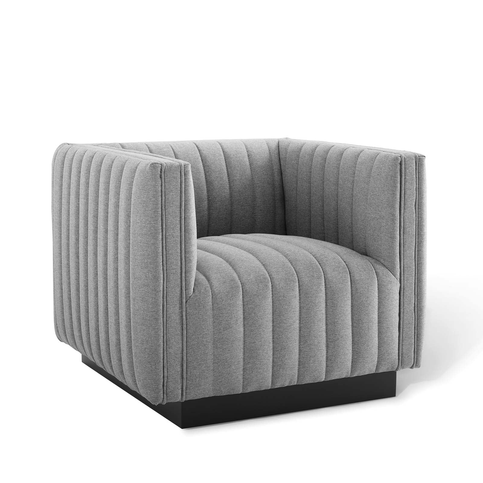 Conjure Tufted Upholstered Fabric Armchair-Armchair-Modway-Wall2Wall Furnishings
