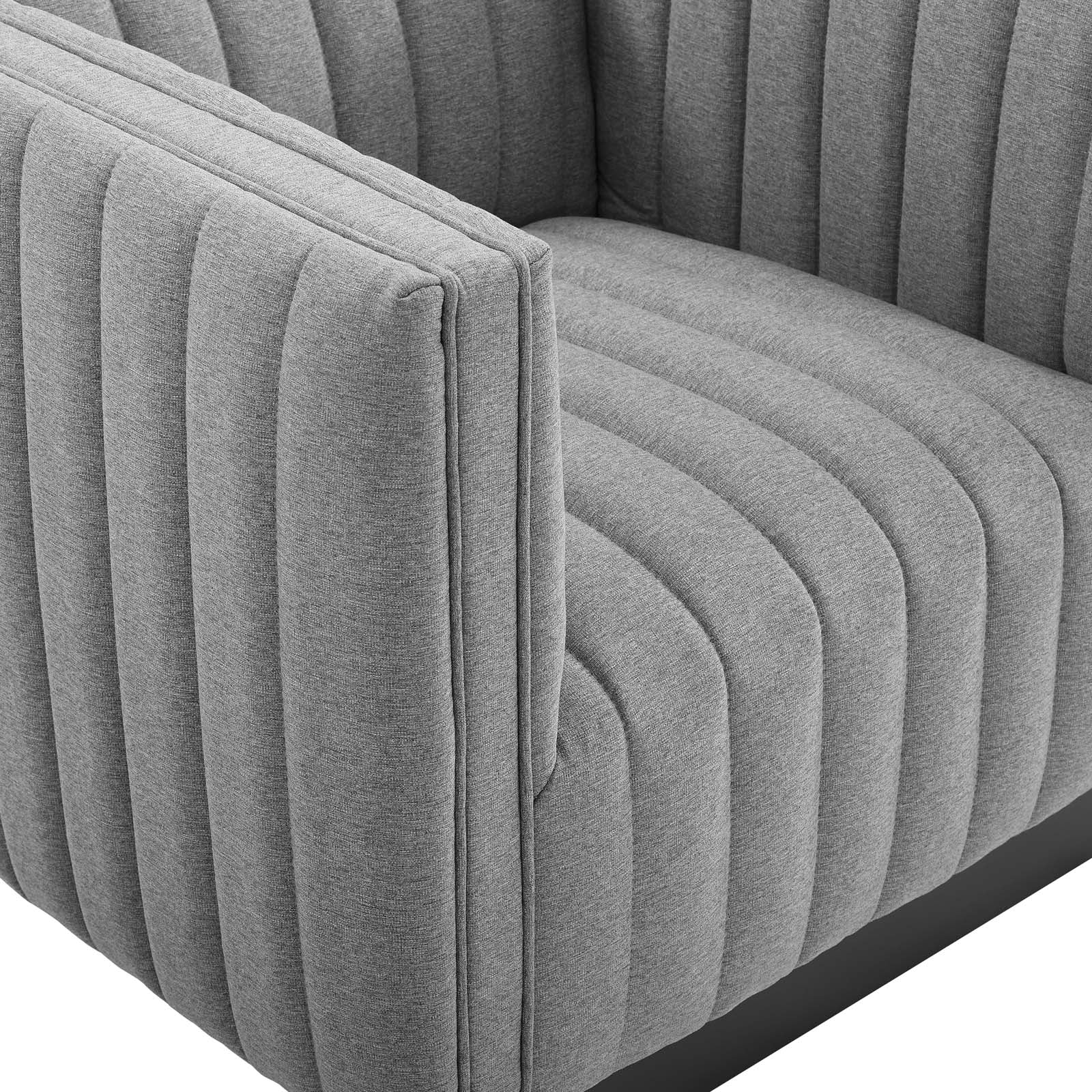 Conjure Tufted Upholstered Fabric Armchair-Armchair-Modway-Wall2Wall Furnishings