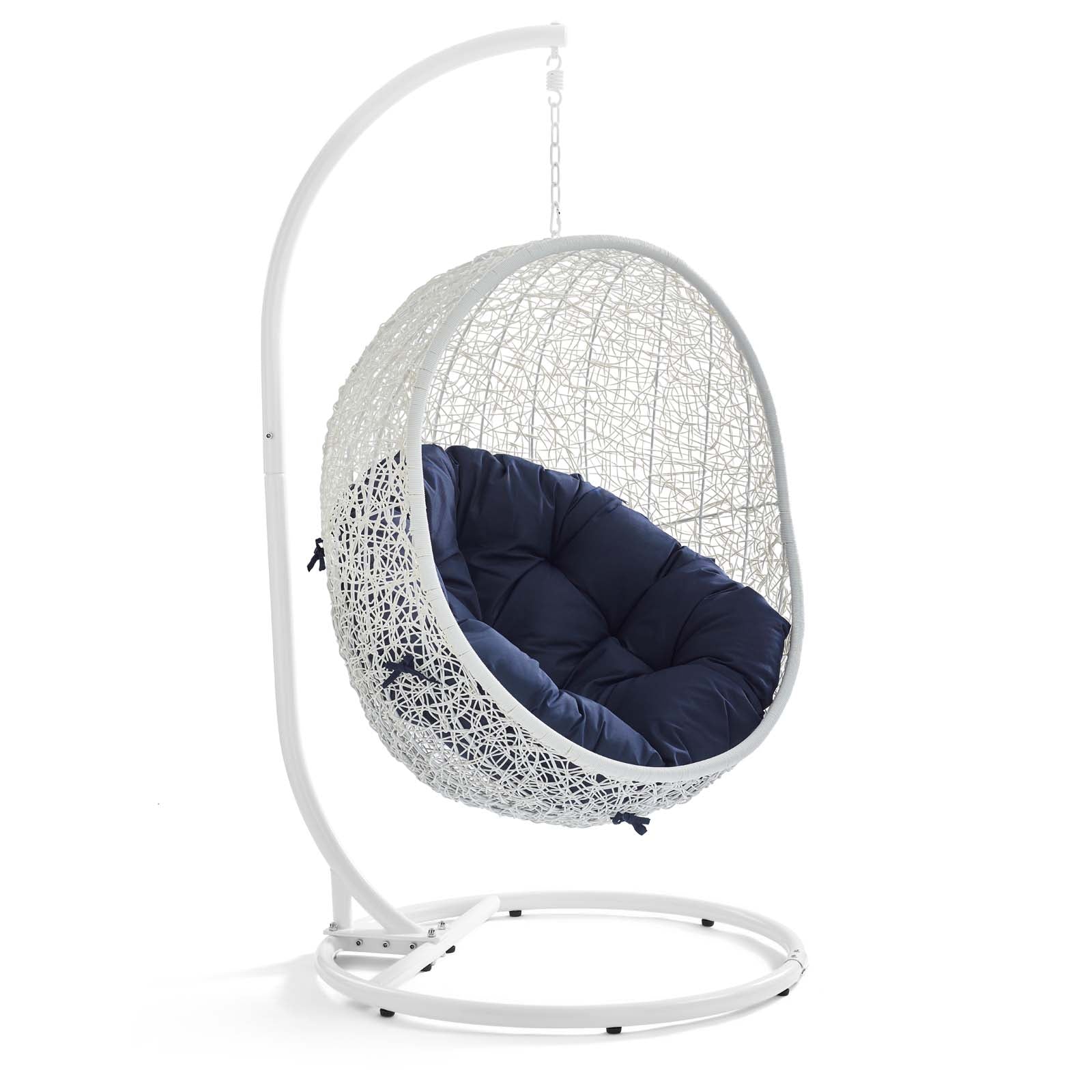 Hide Outdoor Patio Sunbrella® Swing Chair With Stand-Outdoor Swing Chair-Modway-Wall2Wall Furnishings