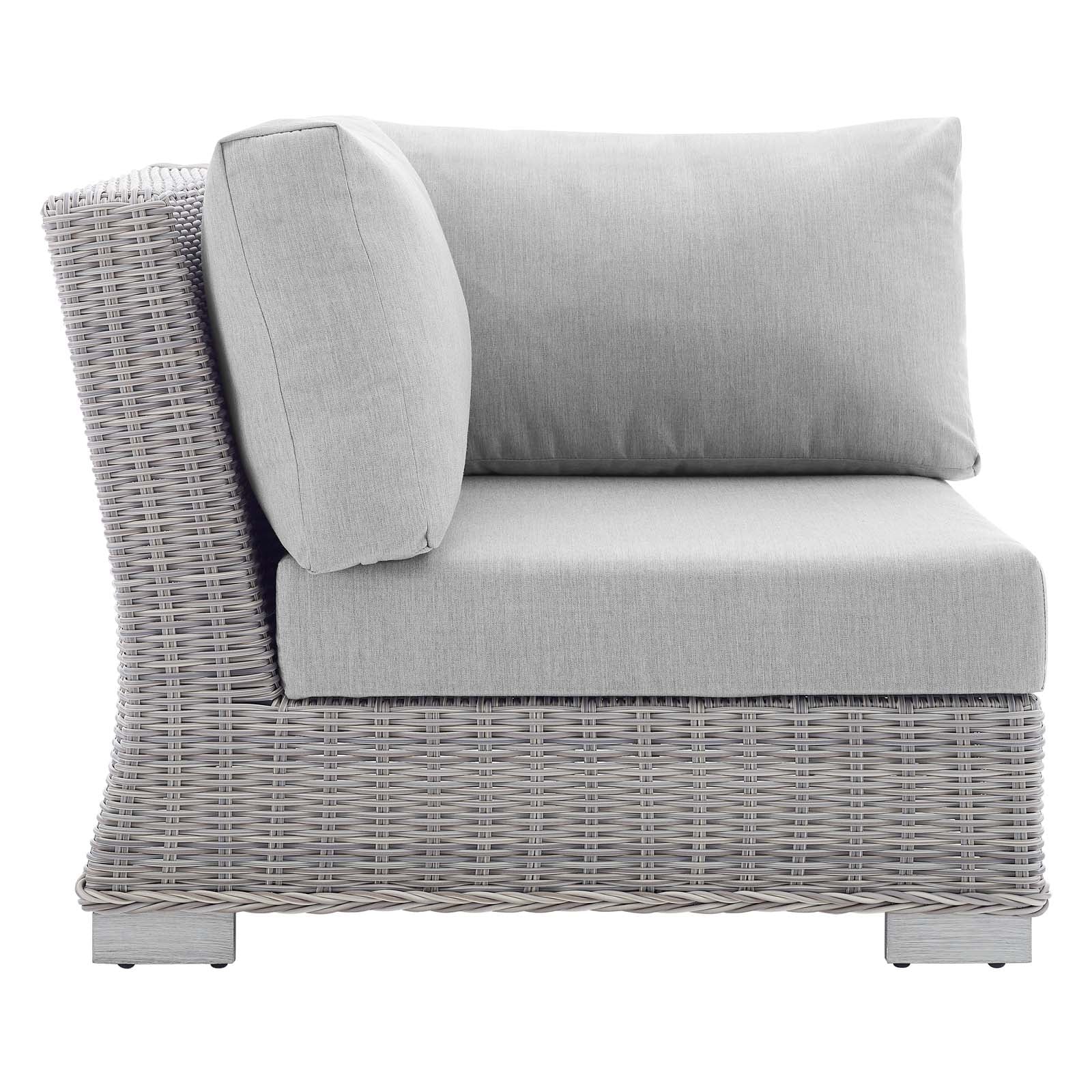 Conway Sunbrella® Outdoor Patio Wicker Rattan Corner Chair-Outdoor Corner Chair-Modway-Wall2Wall Furnishings