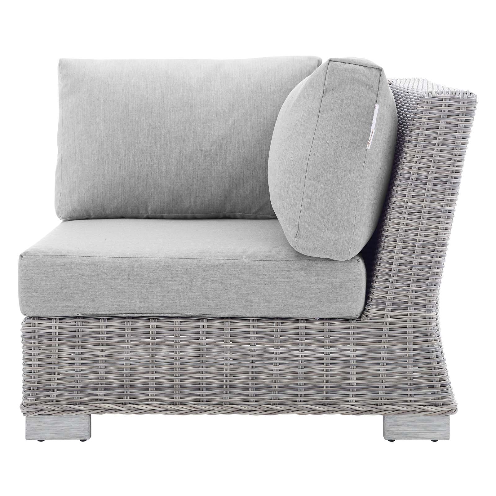 Conway Sunbrella® Outdoor Patio Wicker Rattan Corner Chair-Outdoor Corner Chair-Modway-Wall2Wall Furnishings