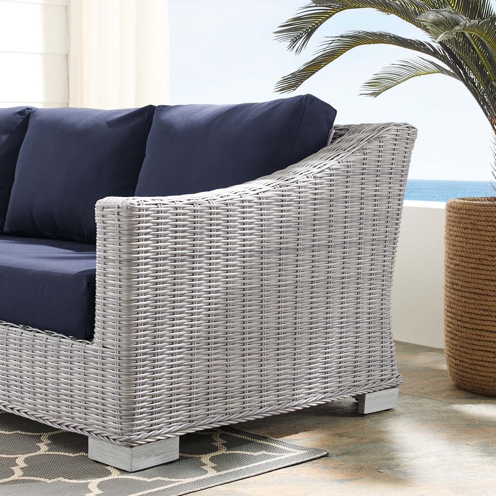 Conway Sunbrella® Outdoor Patio Wicker Rattan Sofa-Outdoor Sofa-Modway-Wall2Wall Furnishings