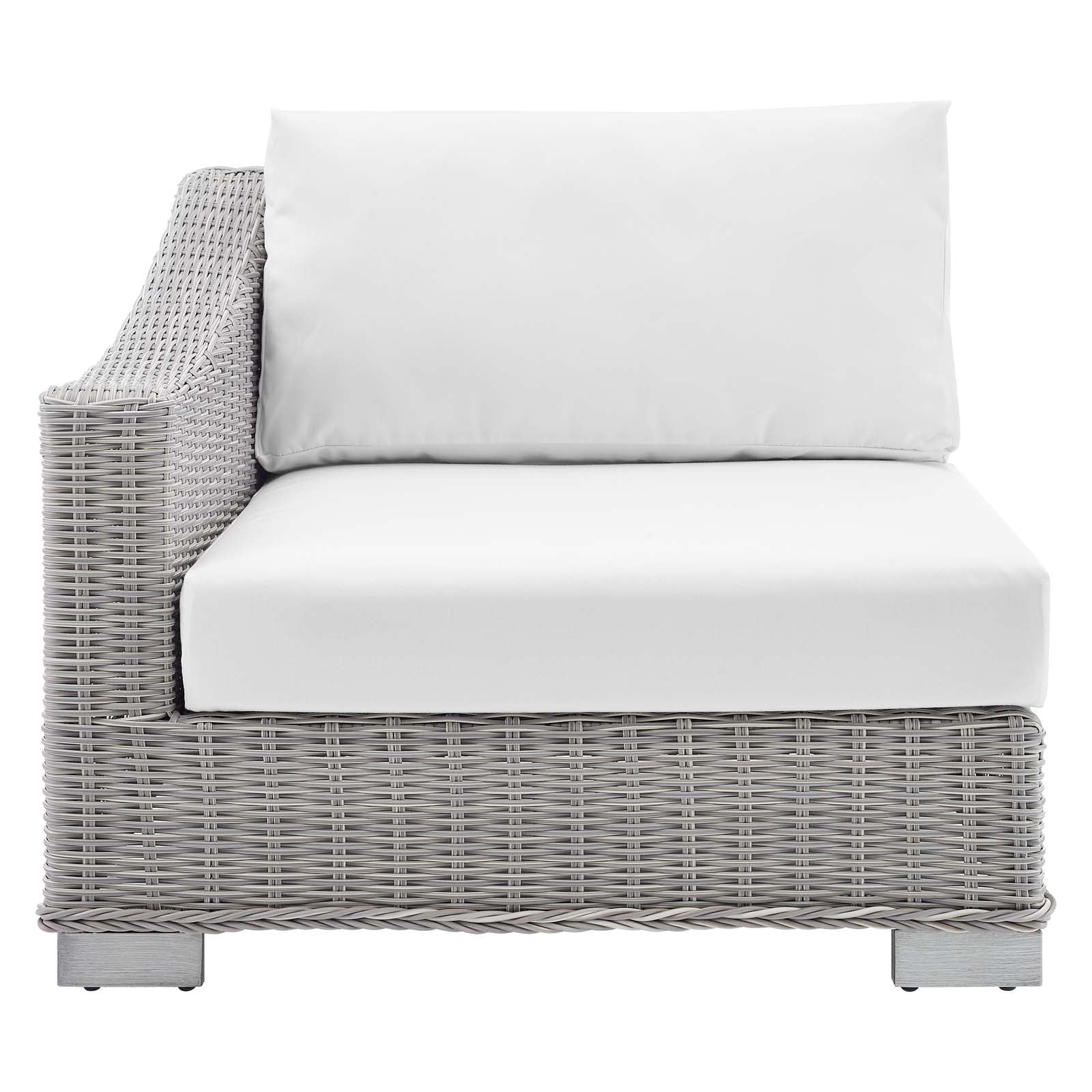 Conway Sunbrella® Outdoor Patio Wicker Rattan Left-Arm Chair-Outdoor Arm Chair-Modway-Wall2Wall Furnishings