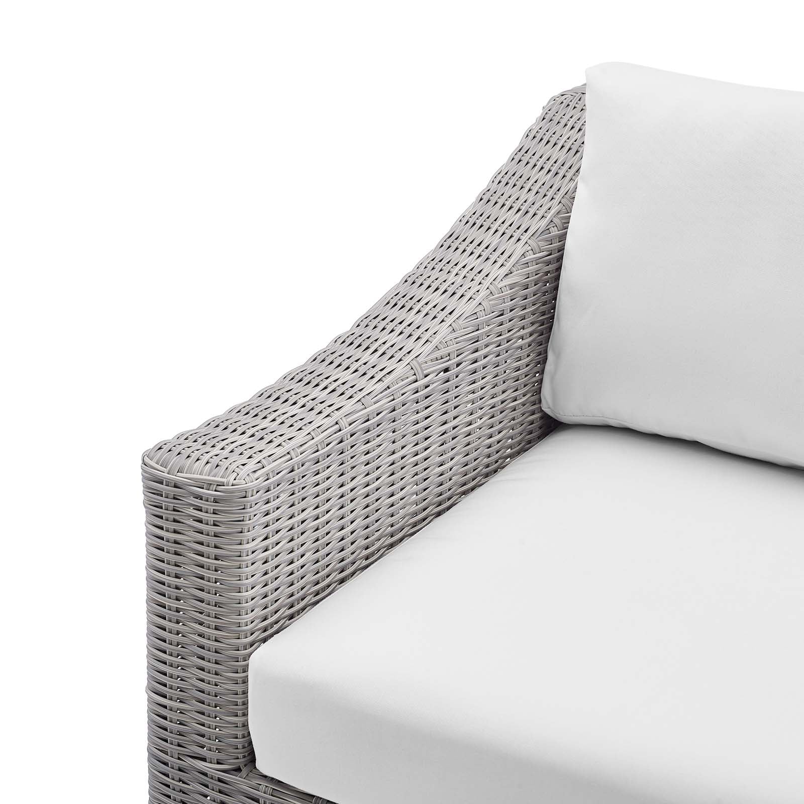 Conway Sunbrella® Outdoor Patio Wicker Rattan Left-Arm Chair-Outdoor Arm Chair-Modway-Wall2Wall Furnishings
