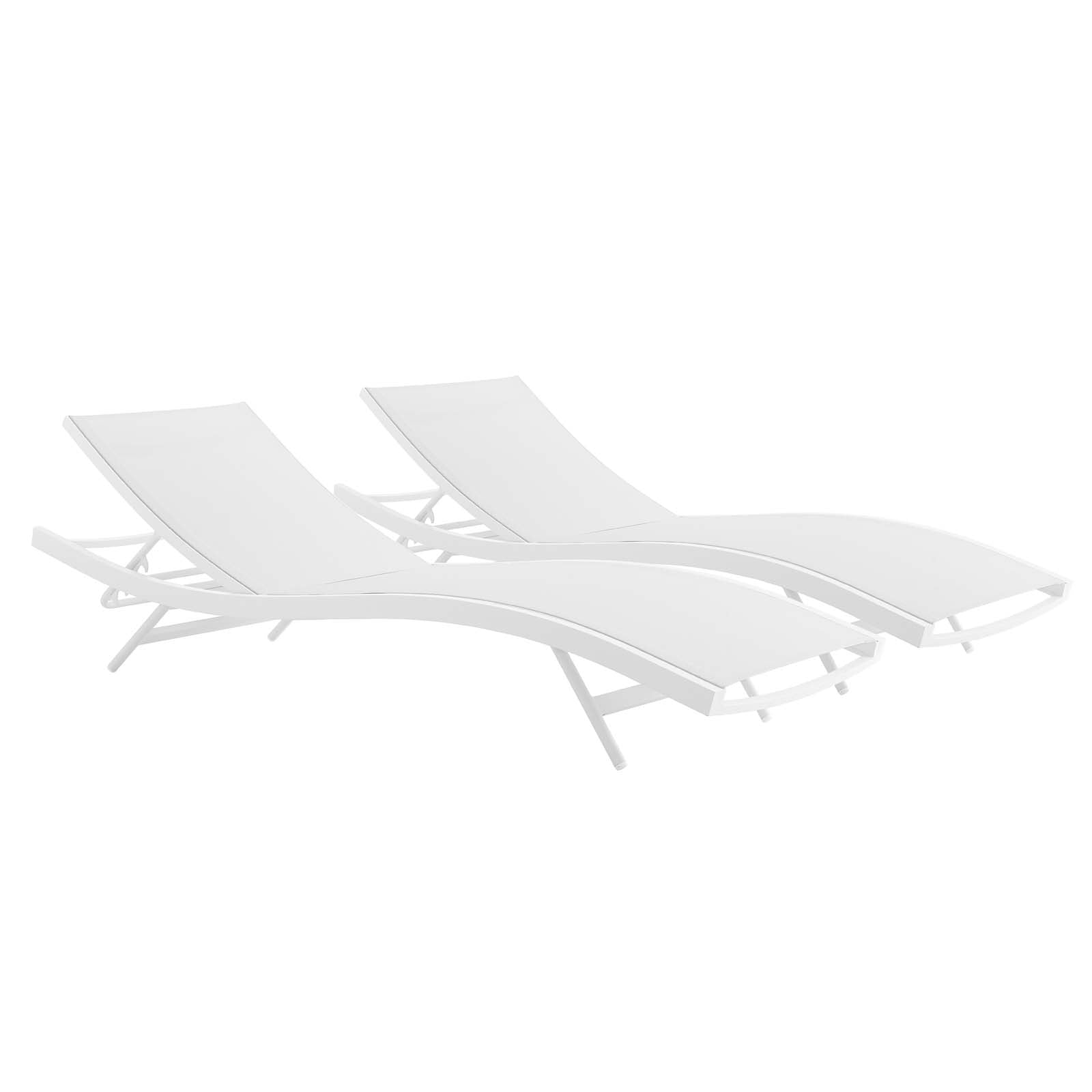 Glimpse Outdoor Patio Mesh Chaise Lounge Set of 2-Outdoor Set-Modway-Wall2Wall Furnishings