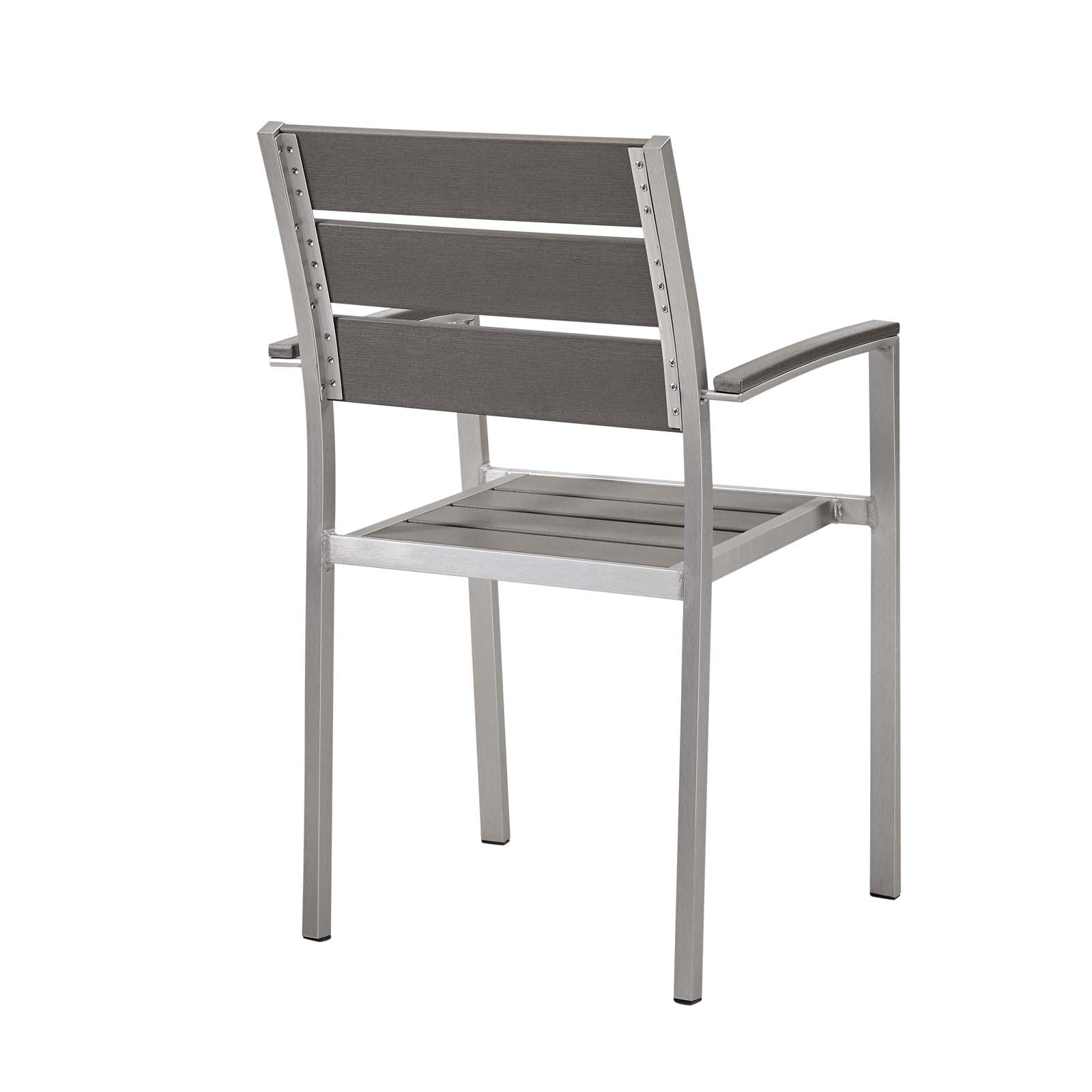 Shore Outdoor Patio Aluminum Dining Armchair Set of 2-Outdoor Set-Modway-Wall2Wall Furnishings