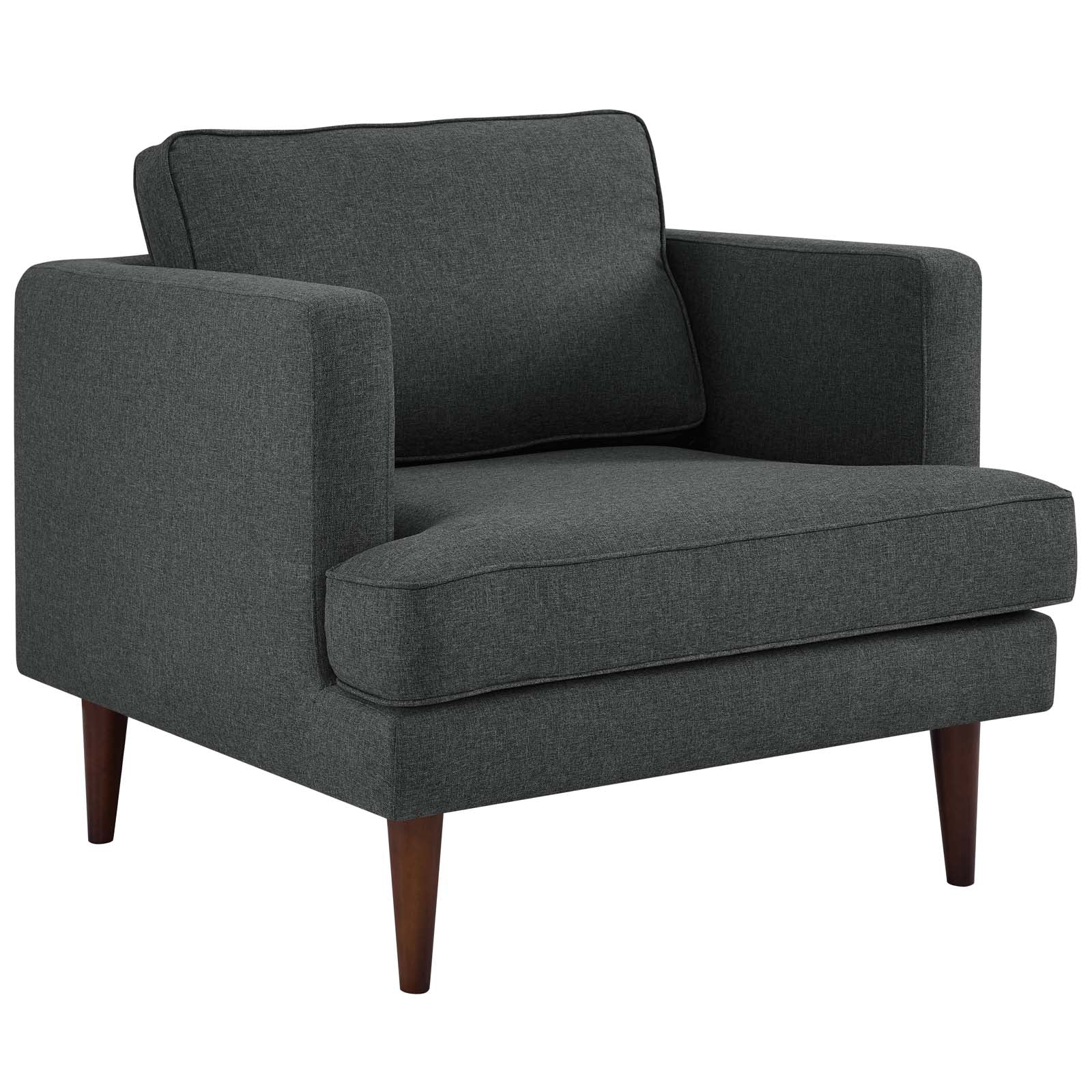 Agile Upholstered Fabric Armchair Set of 2-Sofa Set-Modway-Wall2Wall Furnishings