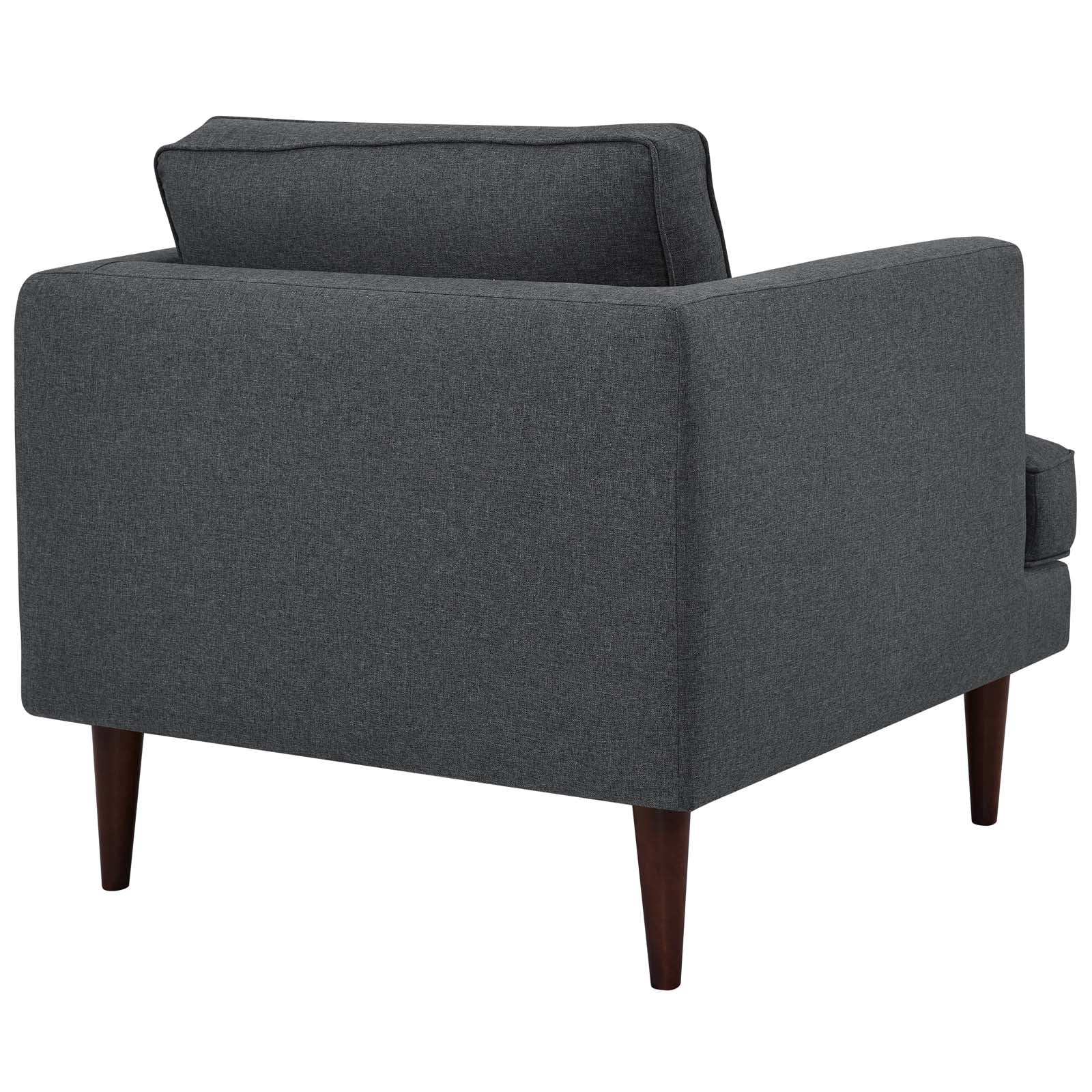 Agile Upholstered Fabric Armchair Set of 2-Sofa Set-Modway-Wall2Wall Furnishings