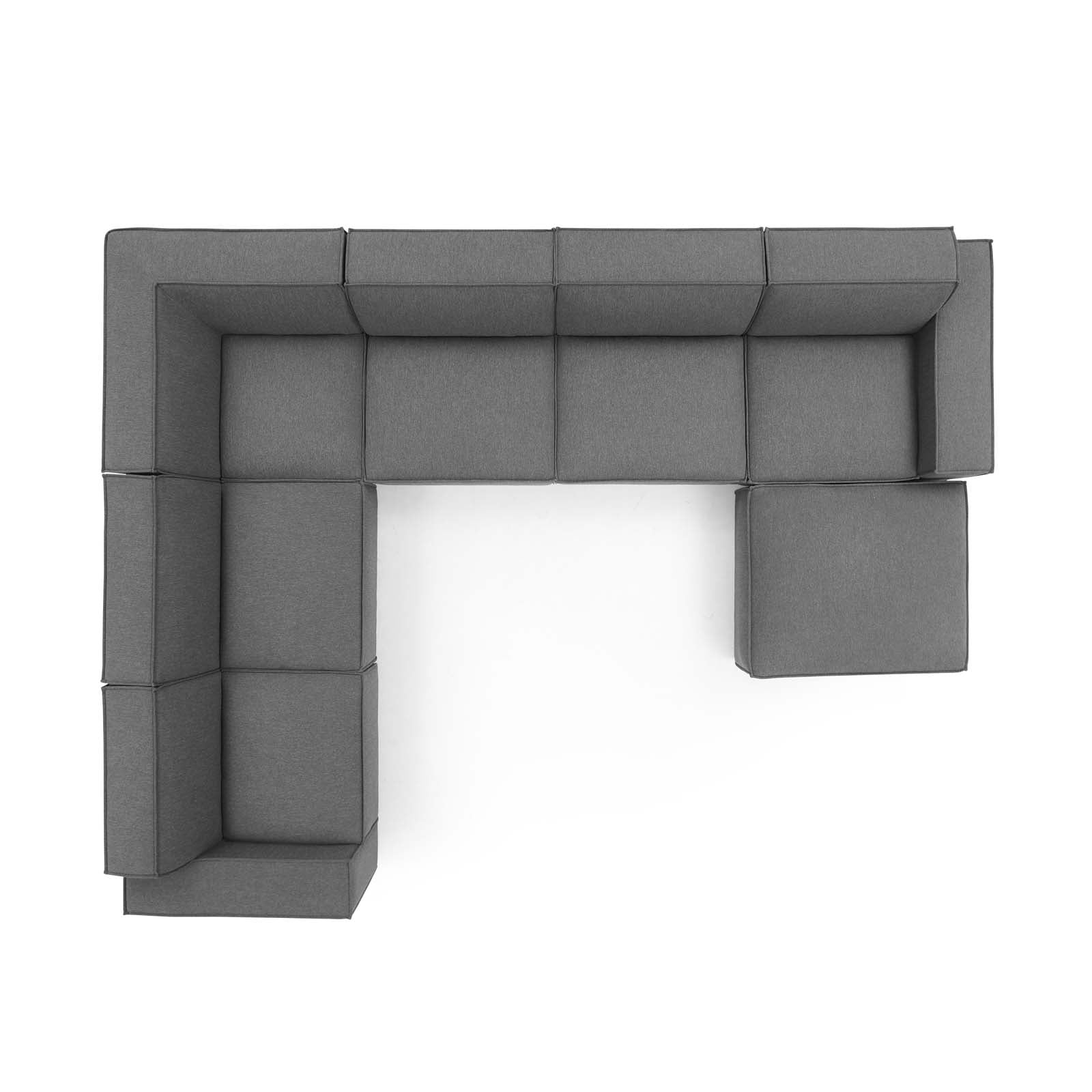 Restore 7-Piece Sectional Sofa-Sectional-Modway-Wall2Wall Furnishings