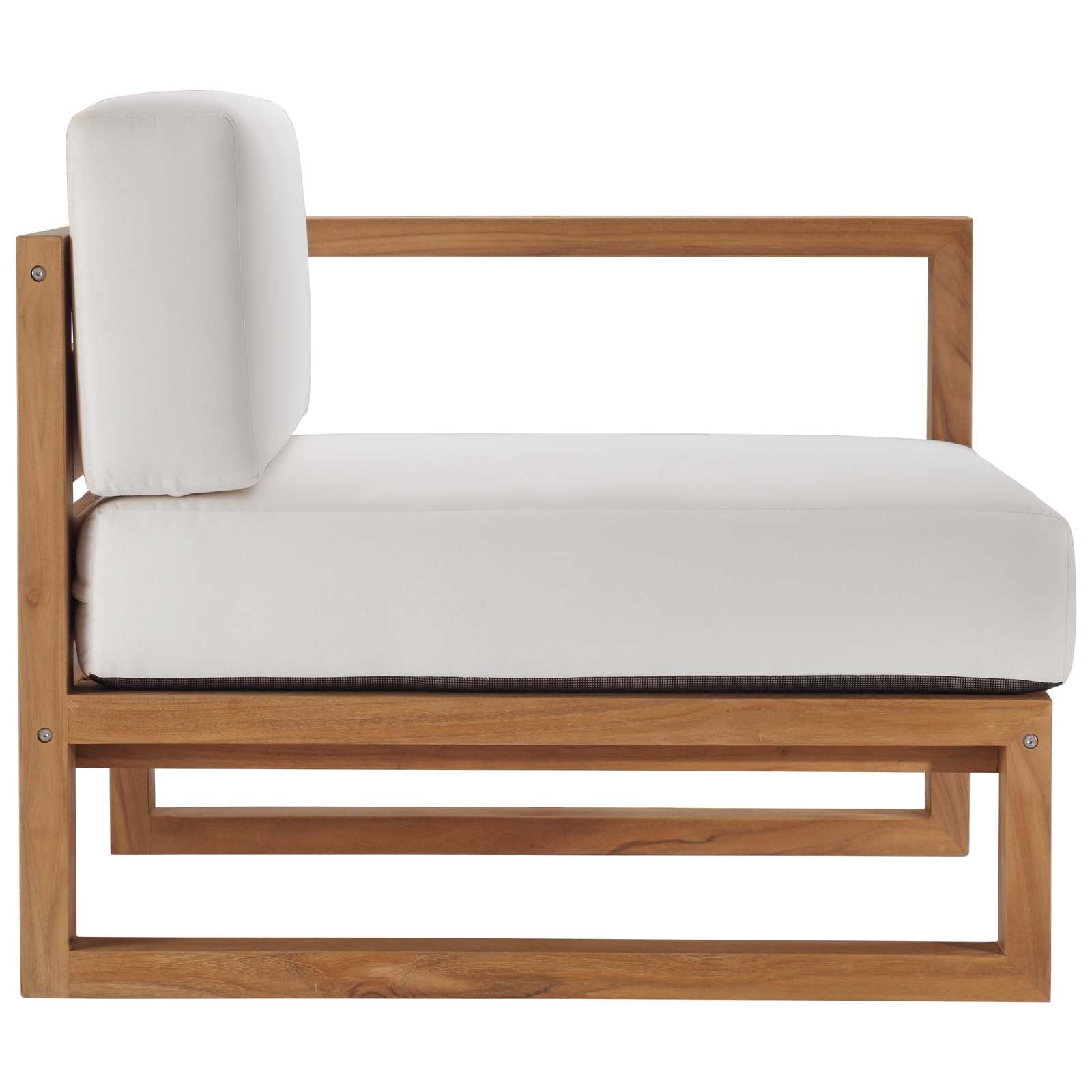 Upland Outdoor Patio Teak Wood Right-Arm Chair-Outdoor Arm Chair-Modway-Wall2Wall Furnishings