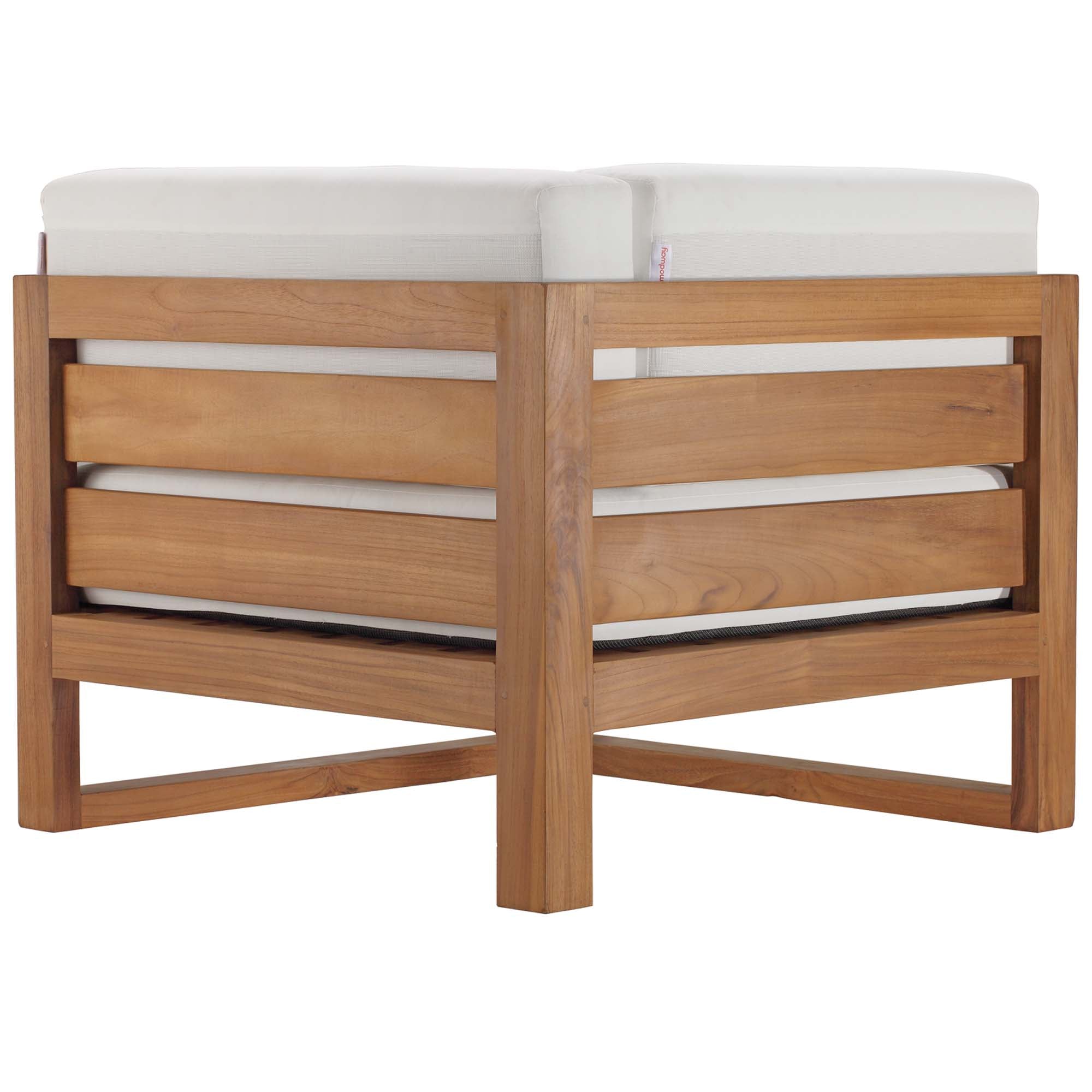 Upland Outdoor Patio Teak Wood Corner Chair