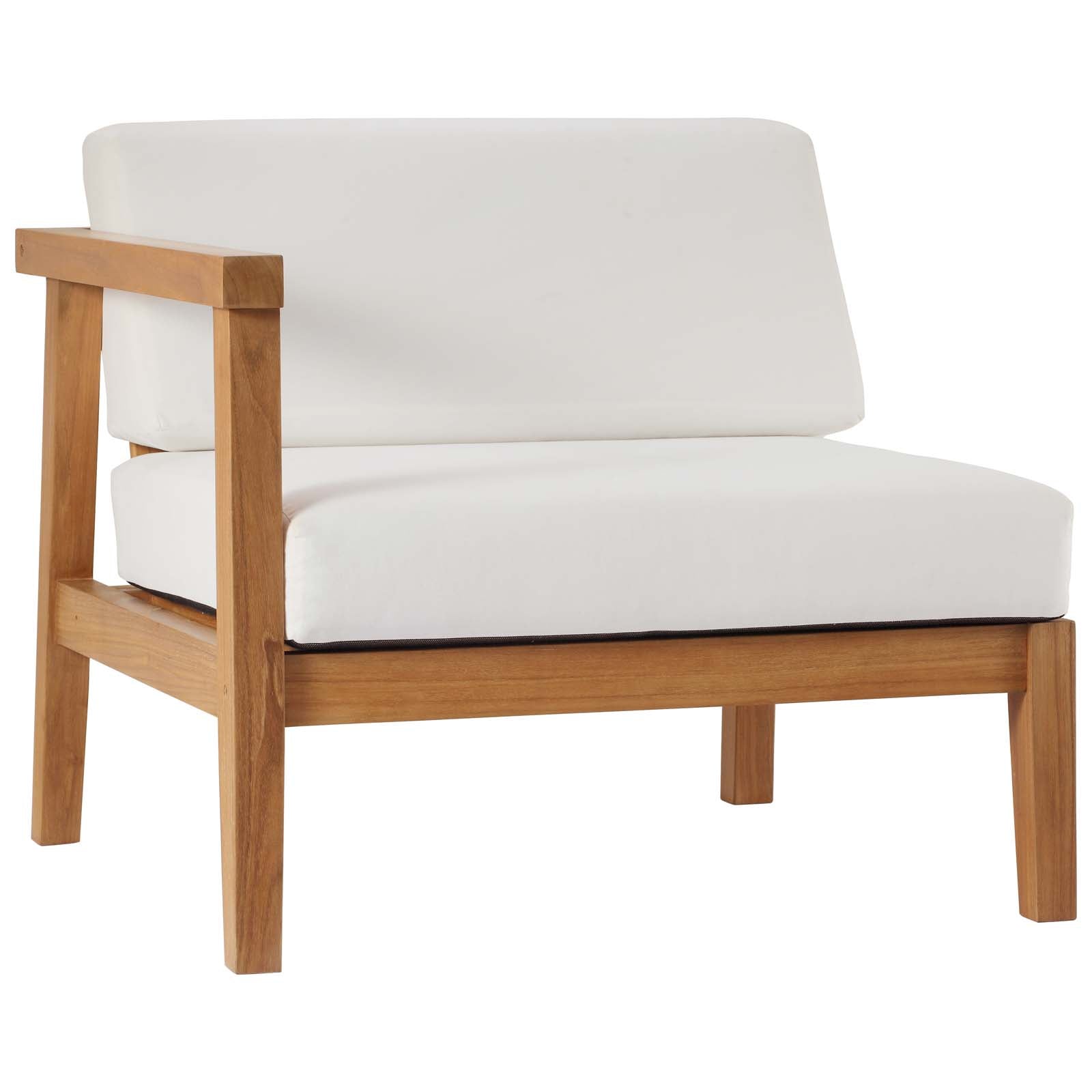 Bayport Outdoor Patio Teak Wood Left-Arm Chair-Outdoor Arm Chair-Modway-Wall2Wall Furnishings