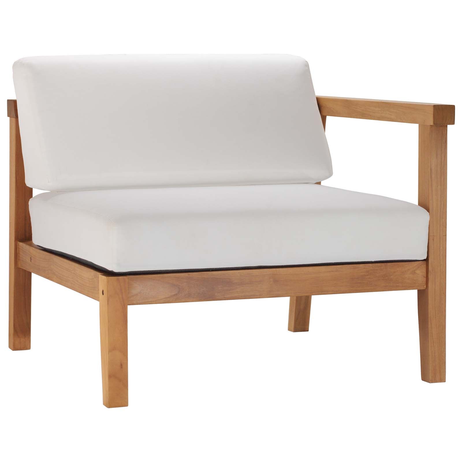 Bayport Outdoor Patio Teak Wood Right-Arm Chair-Outdoor Arm Chair-Modway-Wall2Wall Furnishings