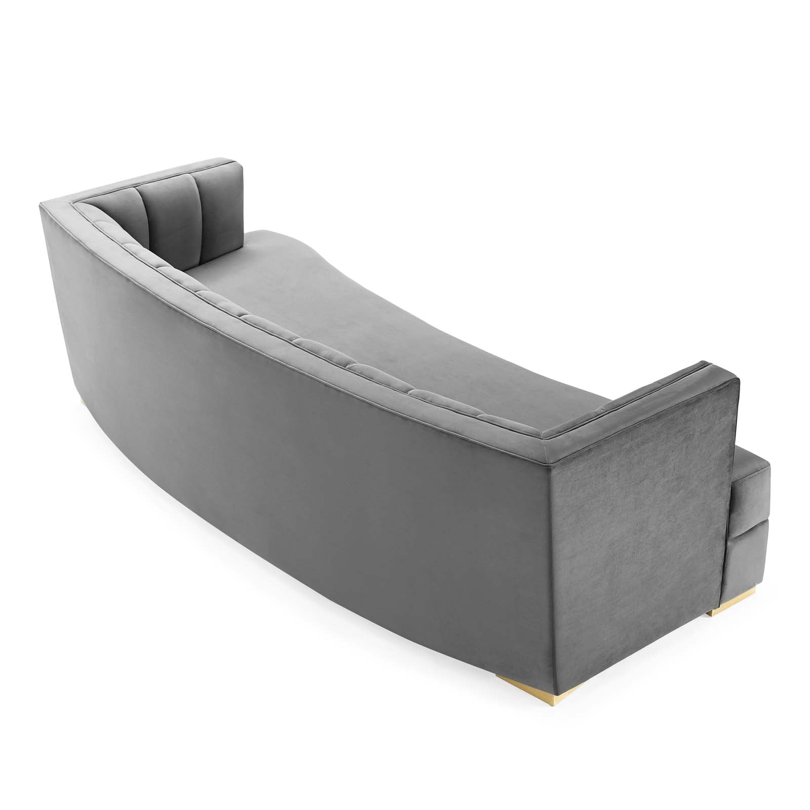 Encompass Channel Tufted Performance Velvet Curved Sofa-Sofa-Modway-Wall2Wall Furnishings