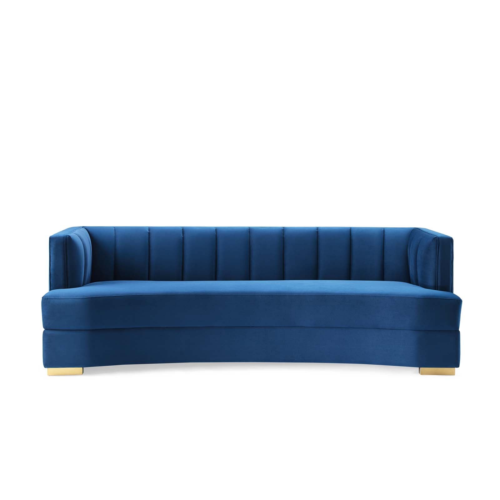 Encompass Channel Tufted Performance Velvet Curved Sofa-Sofa-Modway-Wall2Wall Furnishings