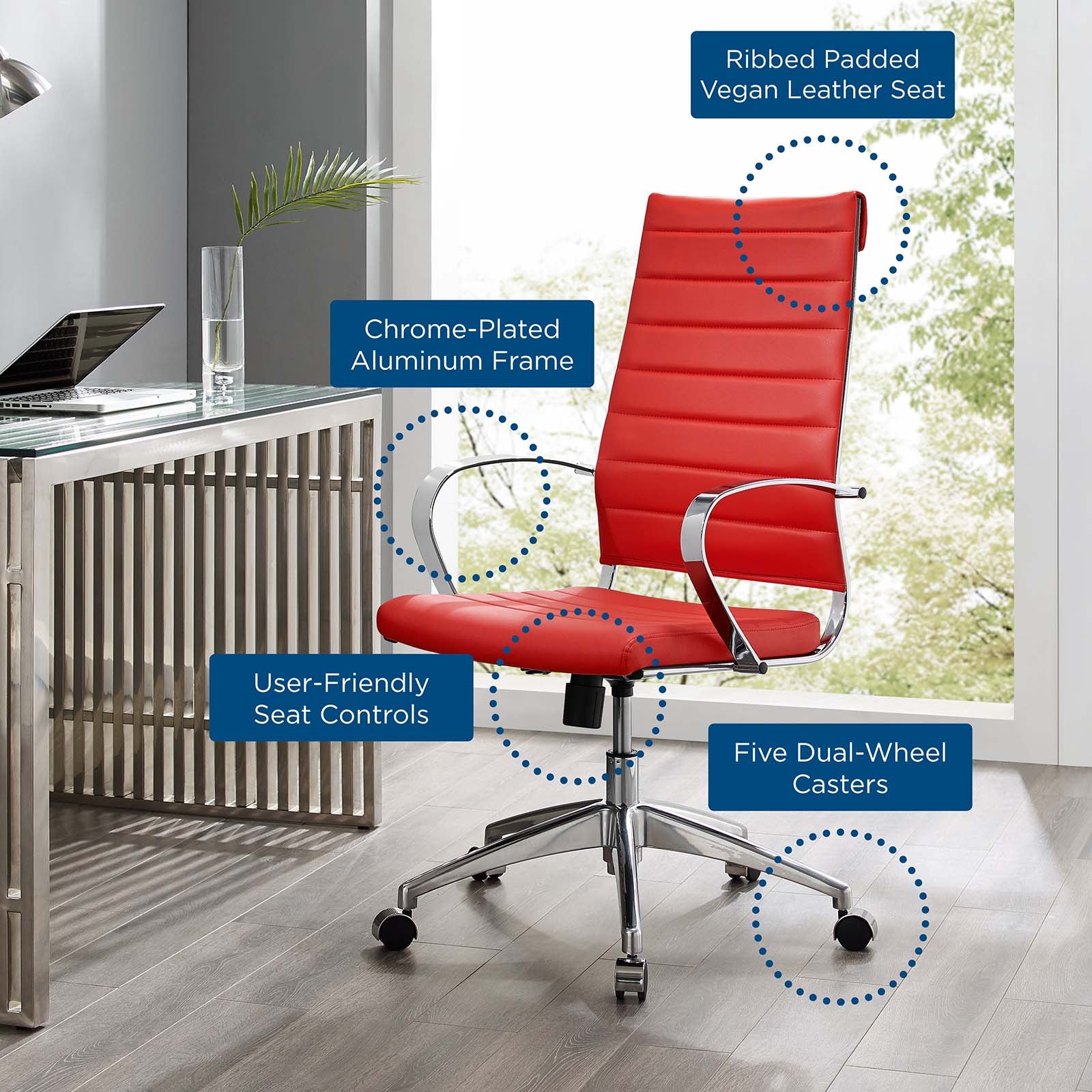 Jive Highback Office Chair-Desk Chair-Modway-Wall2Wall Furnishings