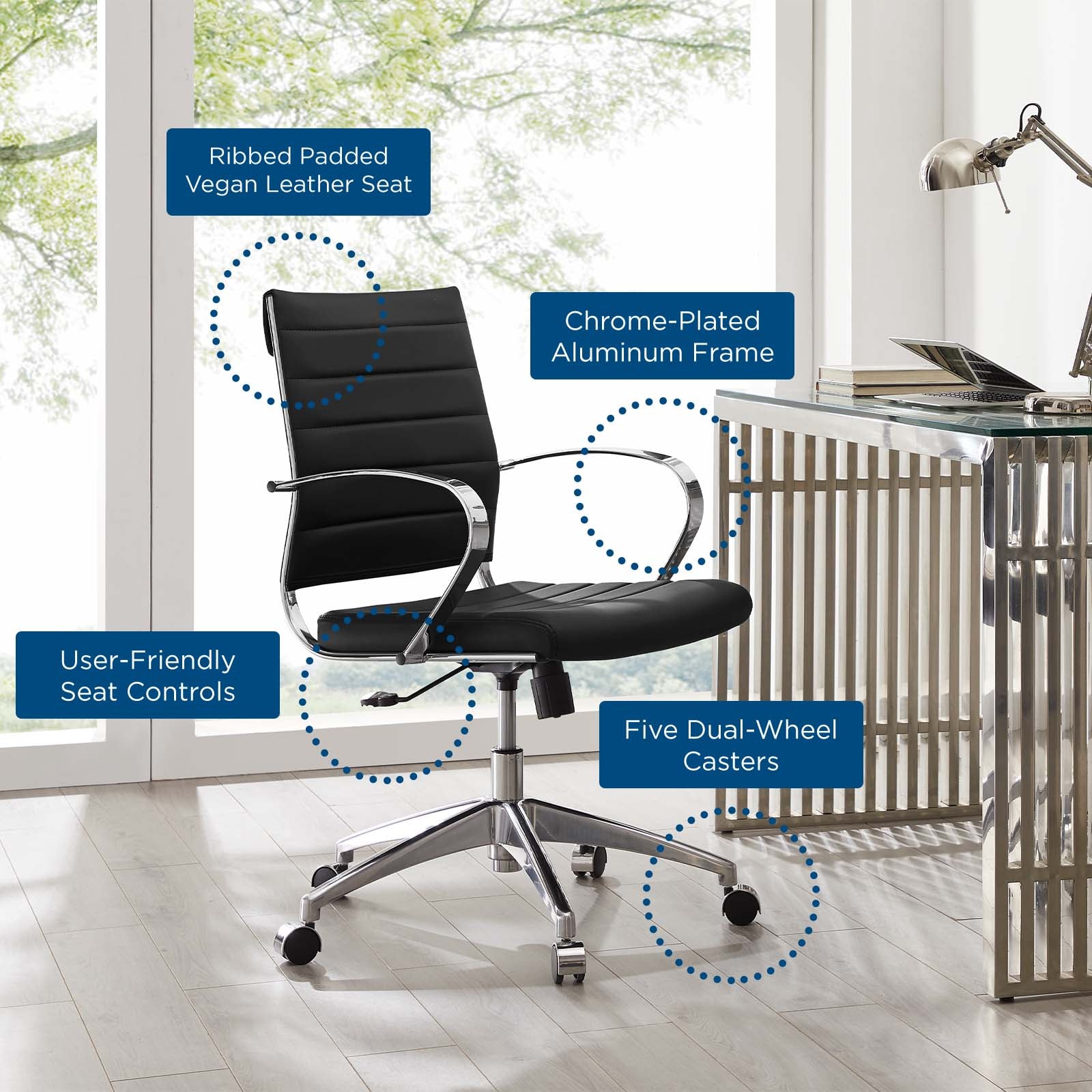 Jive Mid Back Office Chair-Desk Chair-Modway-Wall2Wall Furnishings