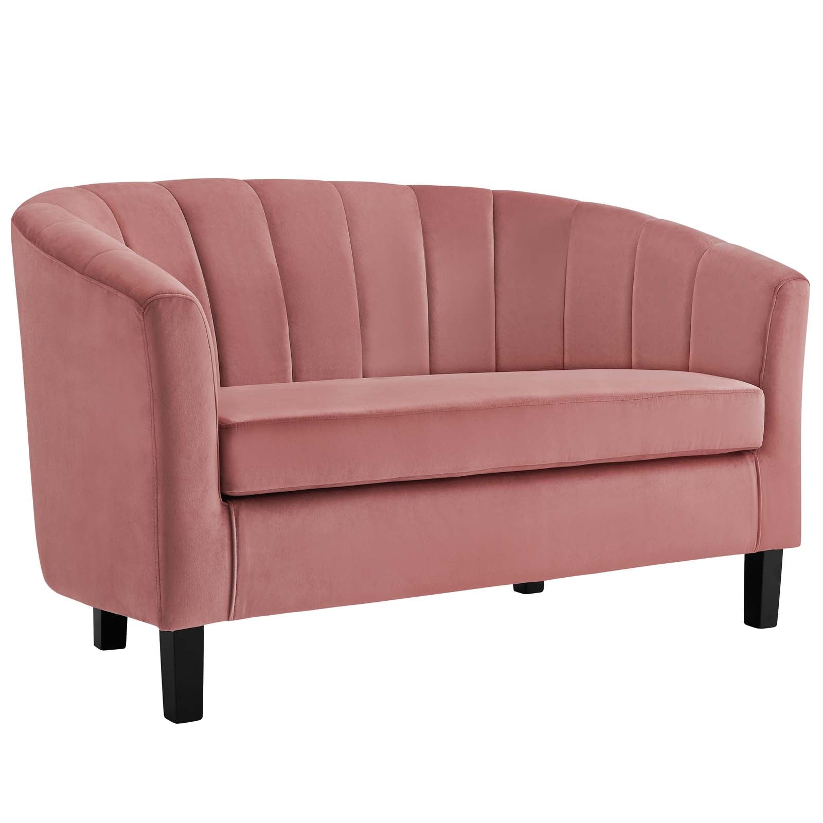 Prospect Channel Tufted Performance Velvet Loveseat and Armchair Set-Sofa Set-Modway-Wall2Wall Furnishings