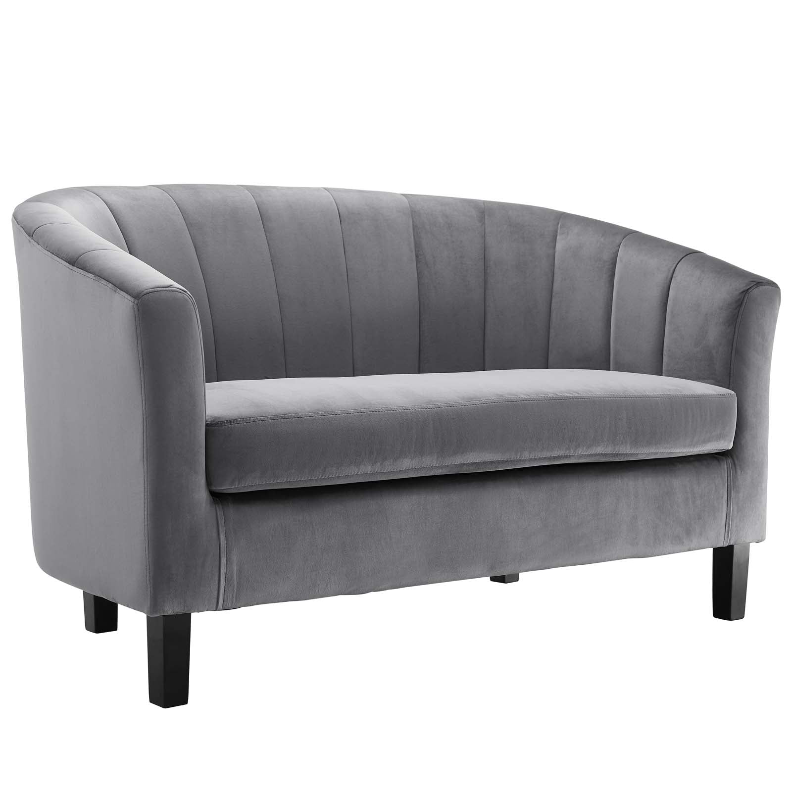 Prospect Channel Tufted 3 Piece Performance Velvet Set-Sofa Set-Modway-Wall2Wall Furnishings