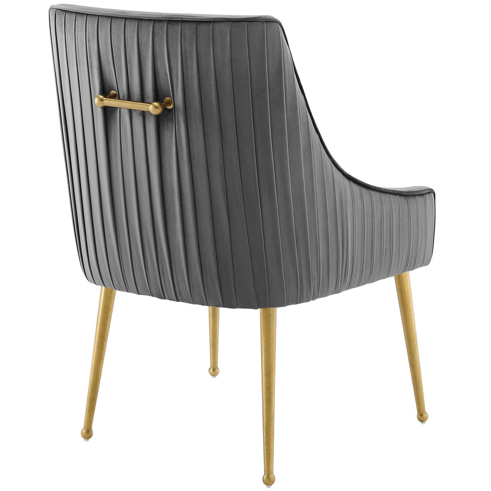 Discern Pleated Back Upholstered Performance Velvet Dining Chair Set of 2-Dining Chair-Modway-Wall2Wall Furnishings