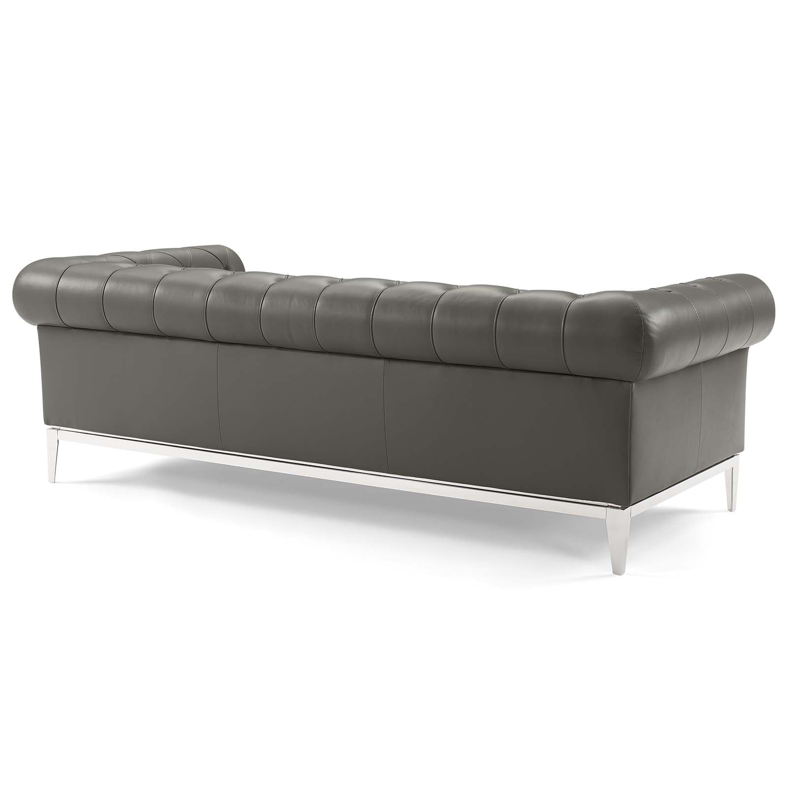 Idyll Tufted Upholstered Leather Sofa and Loveseat Set-Sofa Set-Modway-Wall2Wall Furnishings