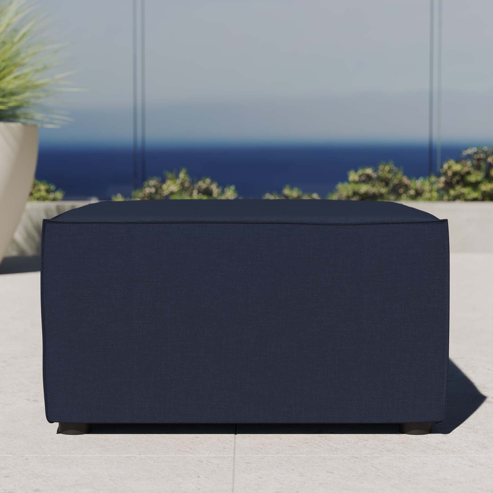 Saybrook Outdoor Patio Upholstered Sectional Sofa Ottoman-Outdoor Ottoman-Modway-Wall2Wall Furnishings