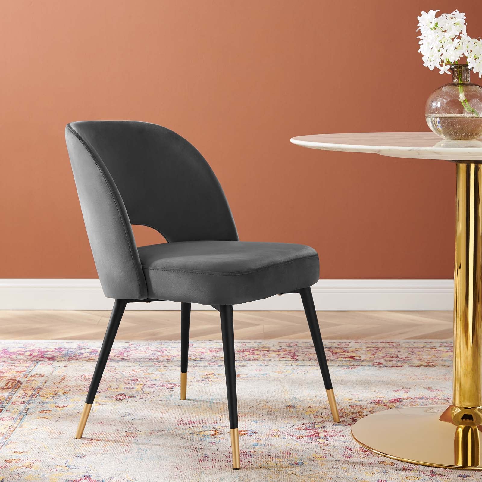 Rouse Performance Velvet Dining Side Chair-Dining Chair-Modway-Wall2Wall Furnishings