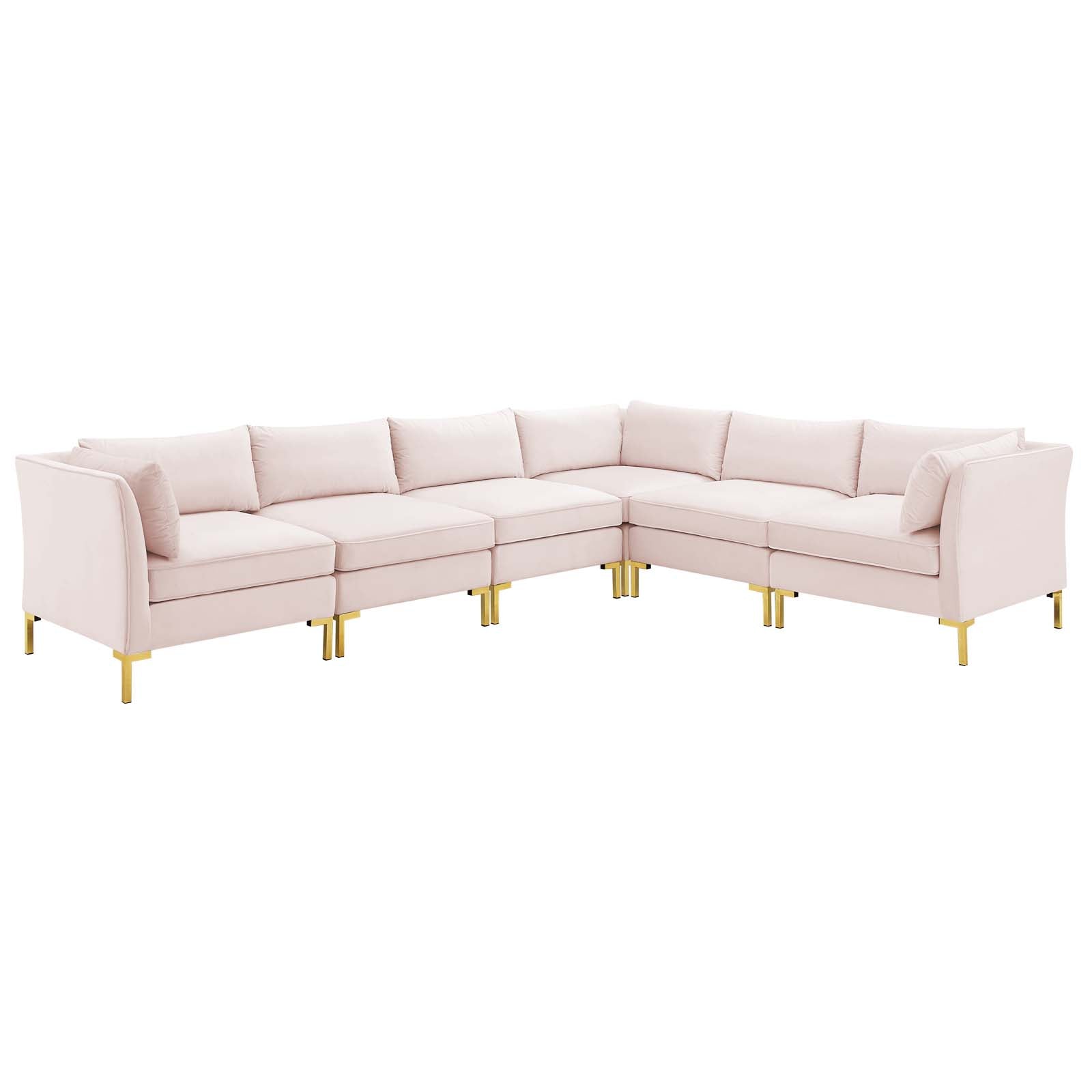 Ardent 6-Piece Performance Velvet Sectional Sofa-Sectional-Modway-Wall2Wall Furnishings