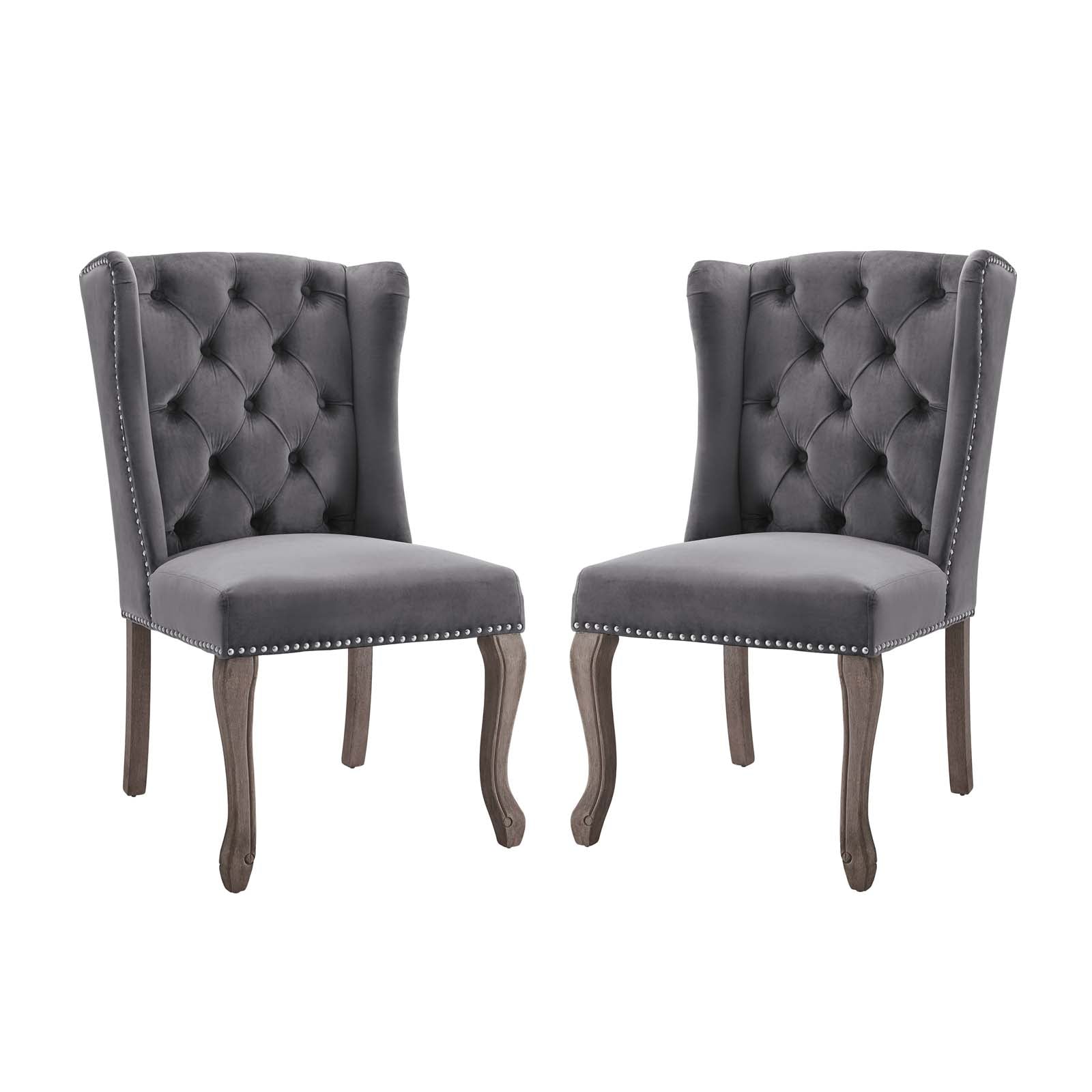 Apprise Side Chair Performance Velvet Set of 2-Dining Chair-Modway-Wall2Wall Furnishings