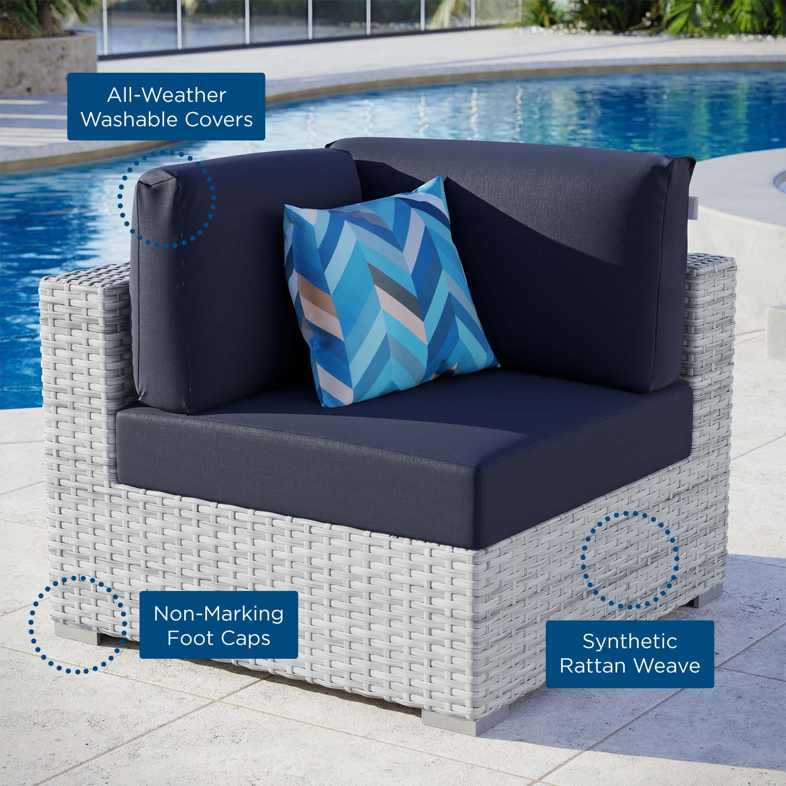 Convene Outdoor Patio Corner Chair-Outdoor Chair-Modway-Wall2Wall Furnishings