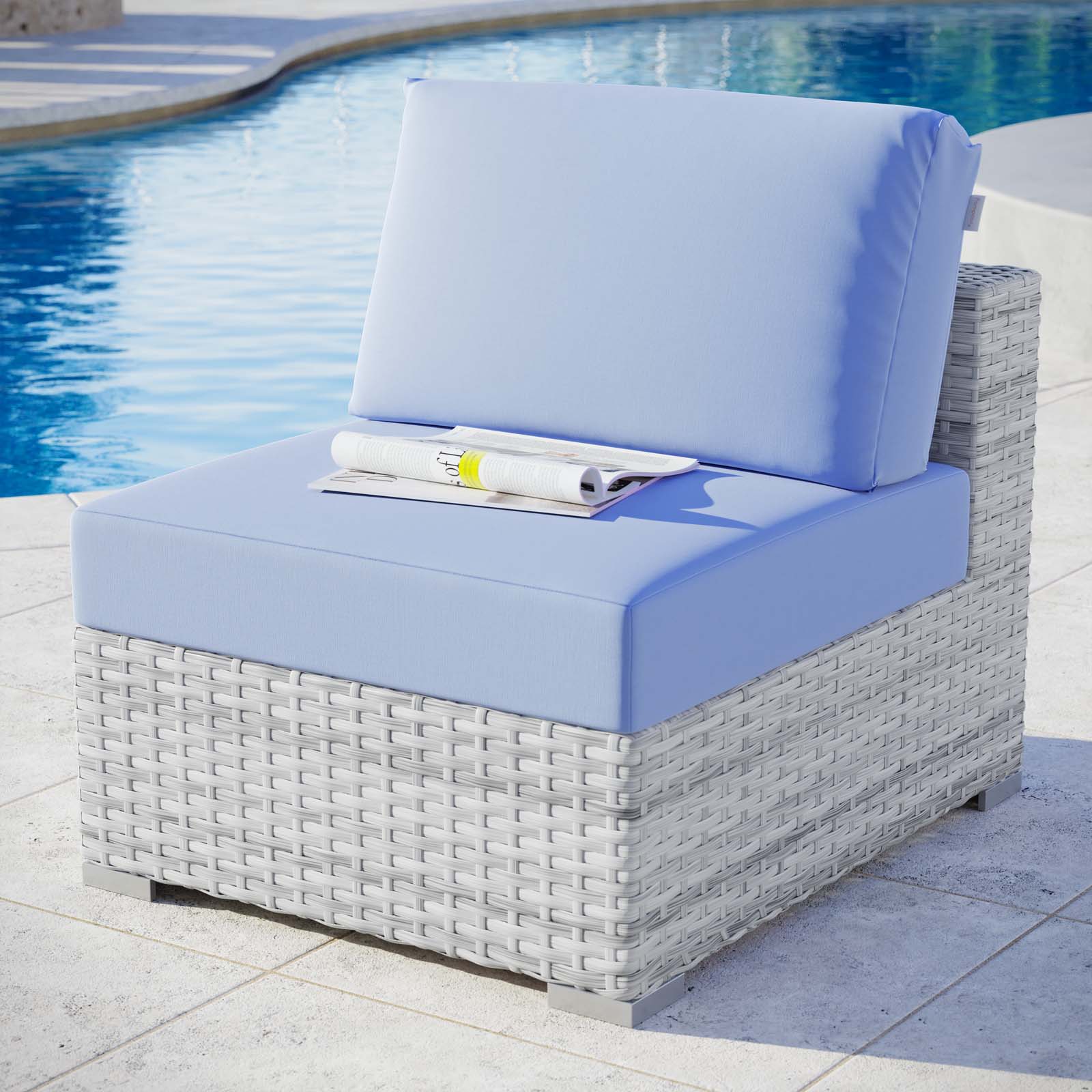 Convene Outdoor Patio Armless Chair-Outdoor Chair-Modway-Wall2Wall Furnishings