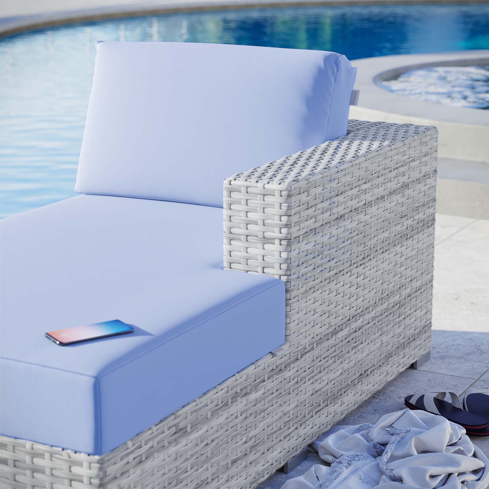 Convene Outdoor Patio Right Chaise-Outdoor Chaise-Modway-Wall2Wall Furnishings