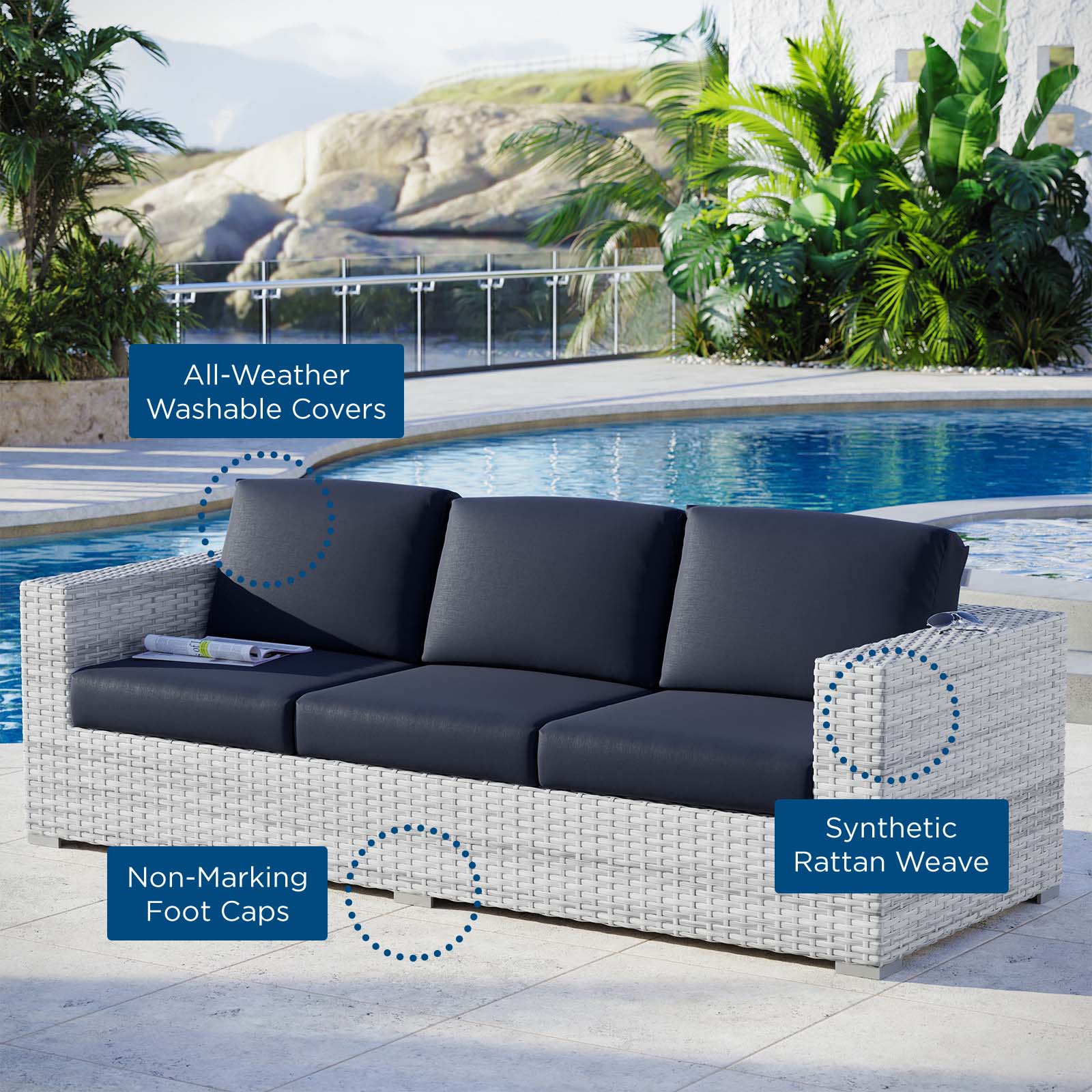 Convene Outdoor Patio Sofa-Outdoor Sofa-Modway-Wall2Wall Furnishings