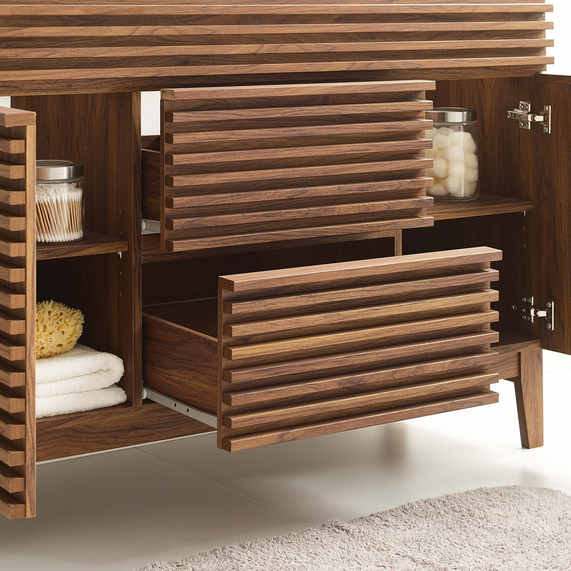 Render 48" Single Sink Compatible (not included) Bathroom Vanity Cabinet